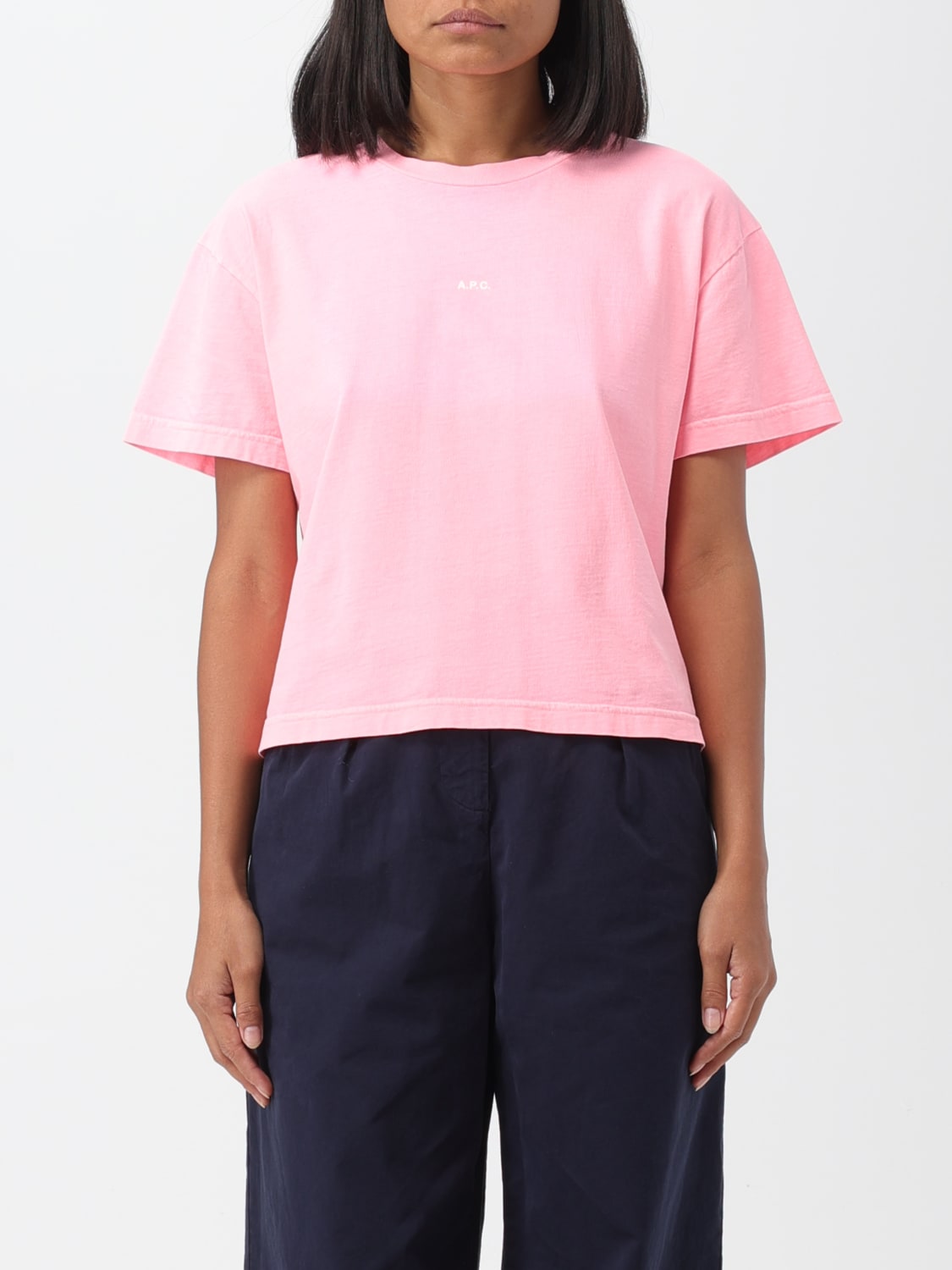 A.P.C.: t-shirt for woman - Pink | A.p.c. t-shirt COEIOF26301