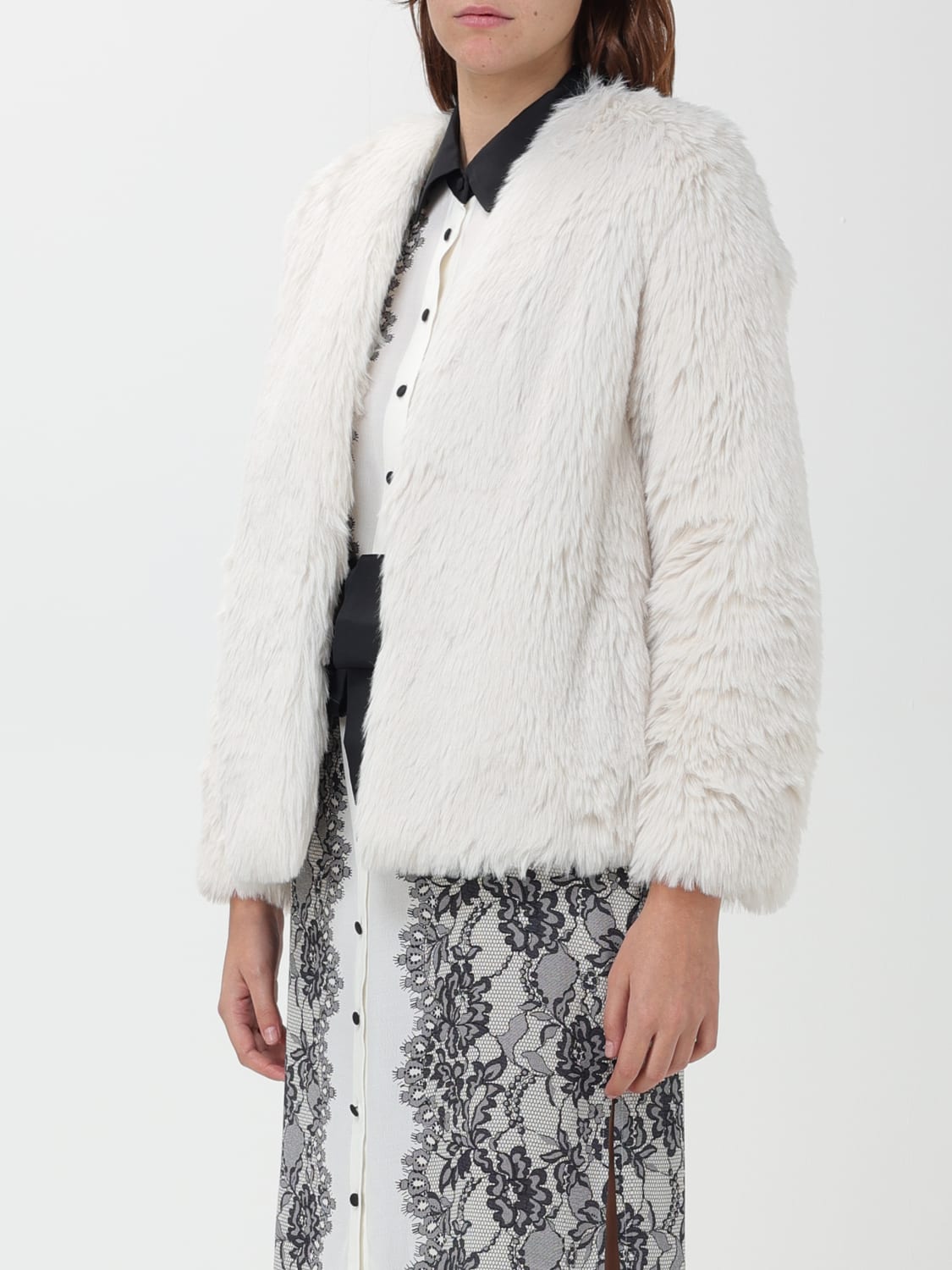 White fur coats