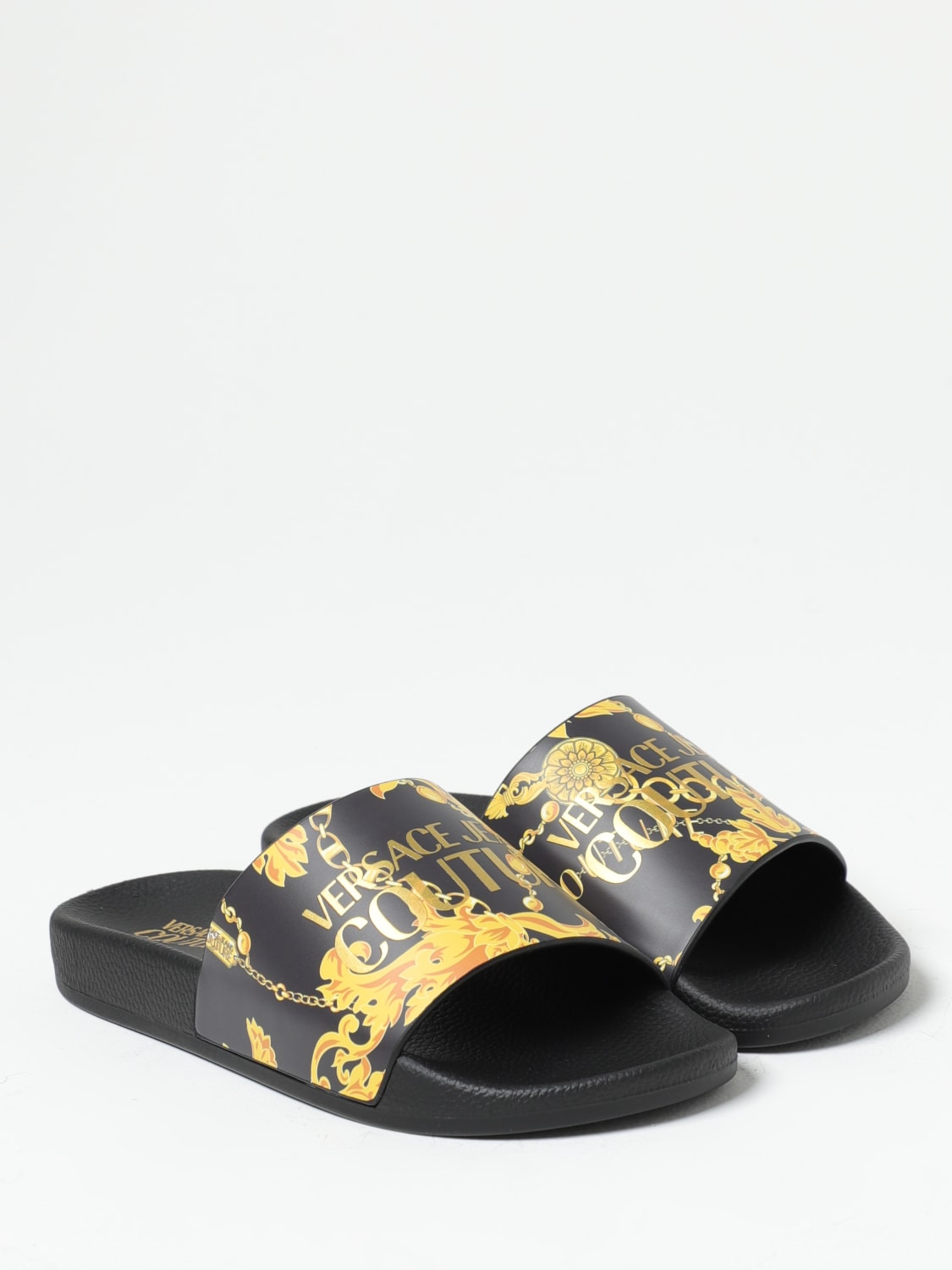 VERSACE JEANS COUTURE：サンダル メンズ - ブラック | GIGLIO.COM ...