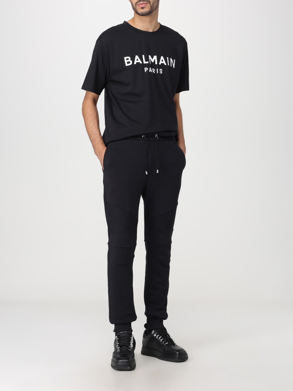 BALMAIN：パンツ メンズ - ブラック | GIGLIO.COMオンラインのBalmain