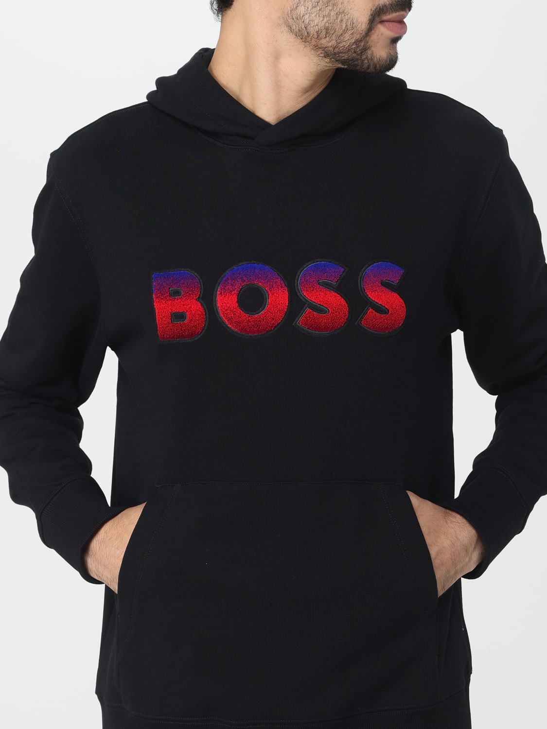 Men's black hugo top boss sweatshirts