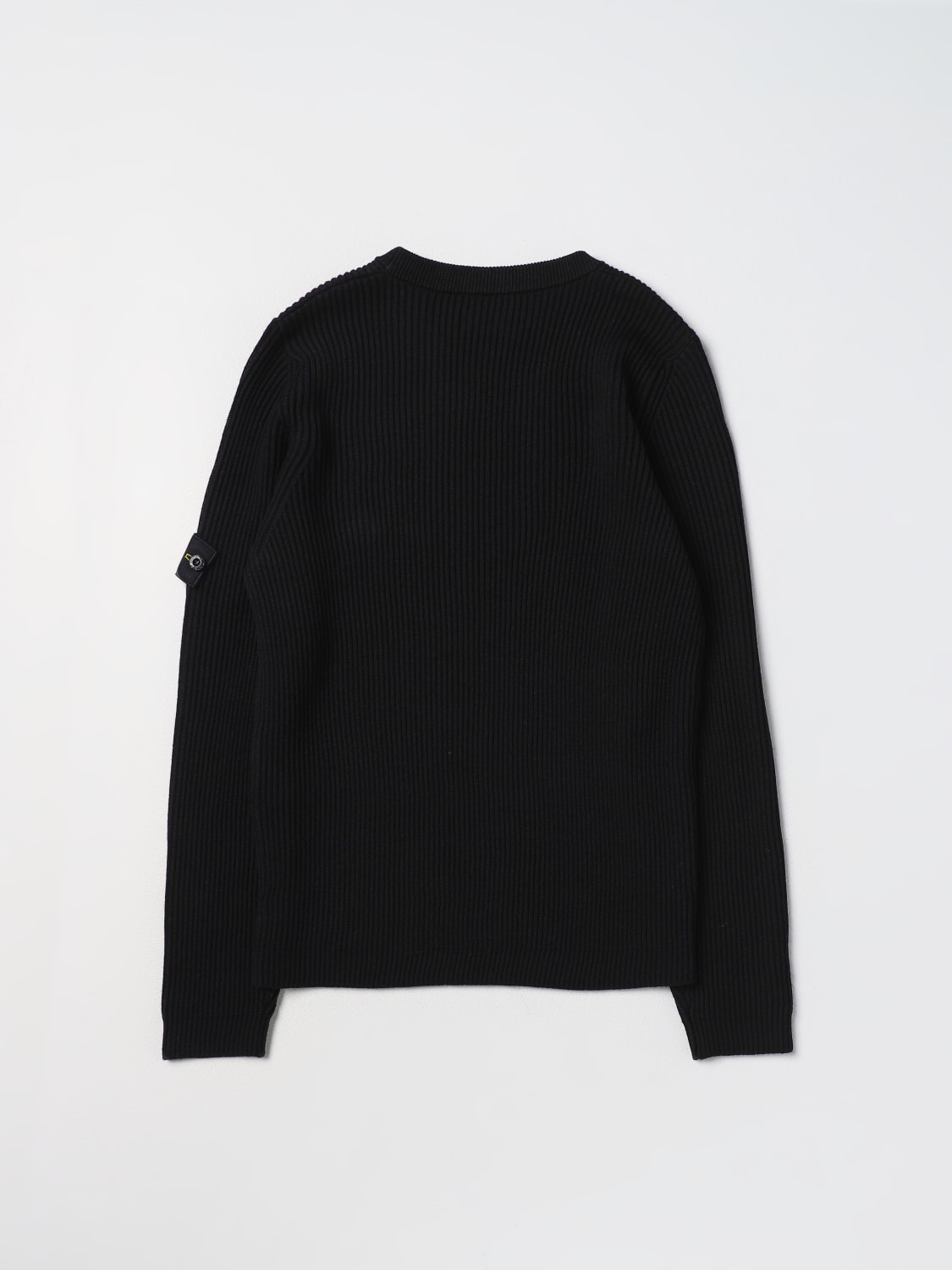 Stone island hotsell black wool jumper