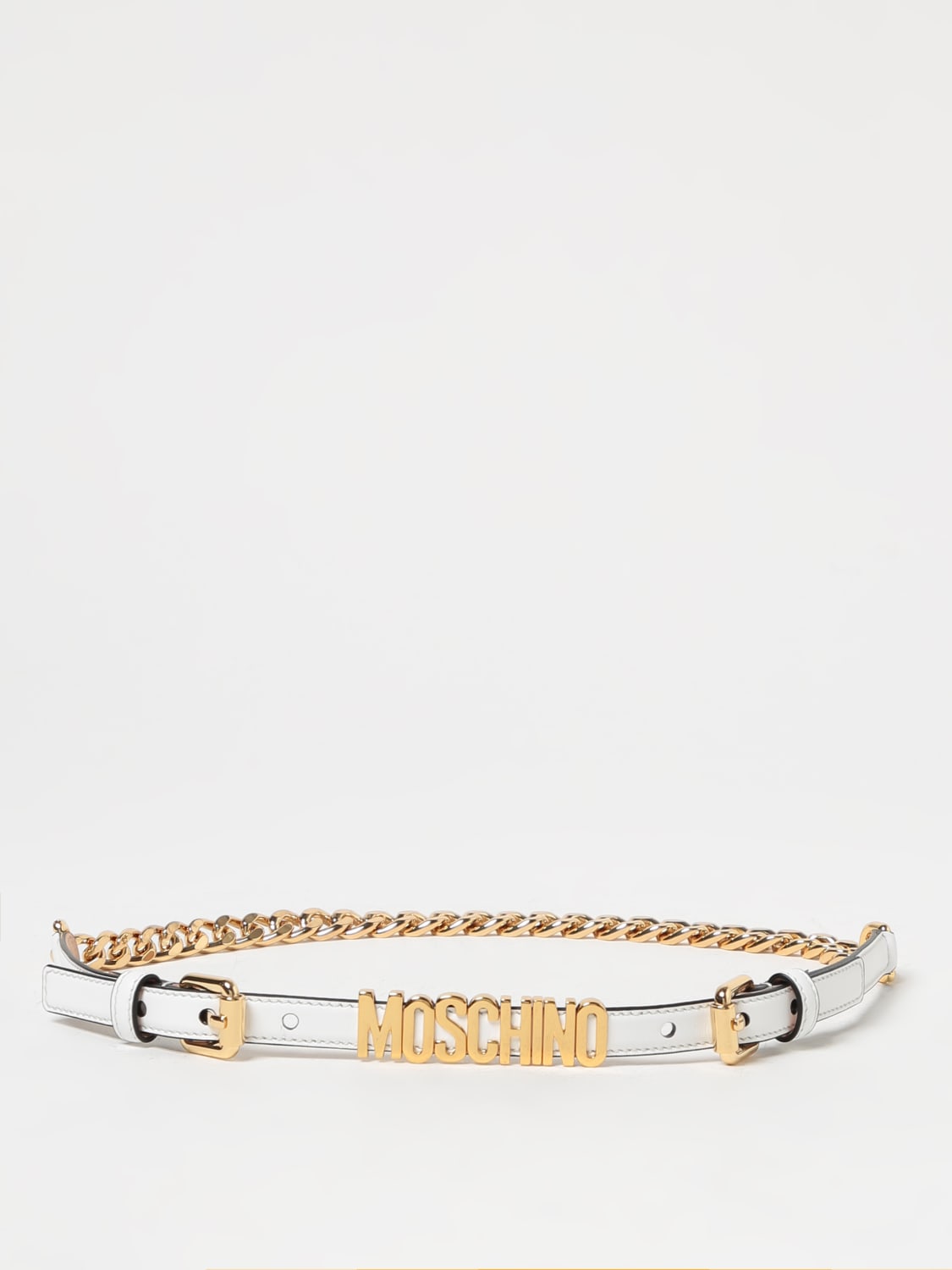 White hot sale moschino belt