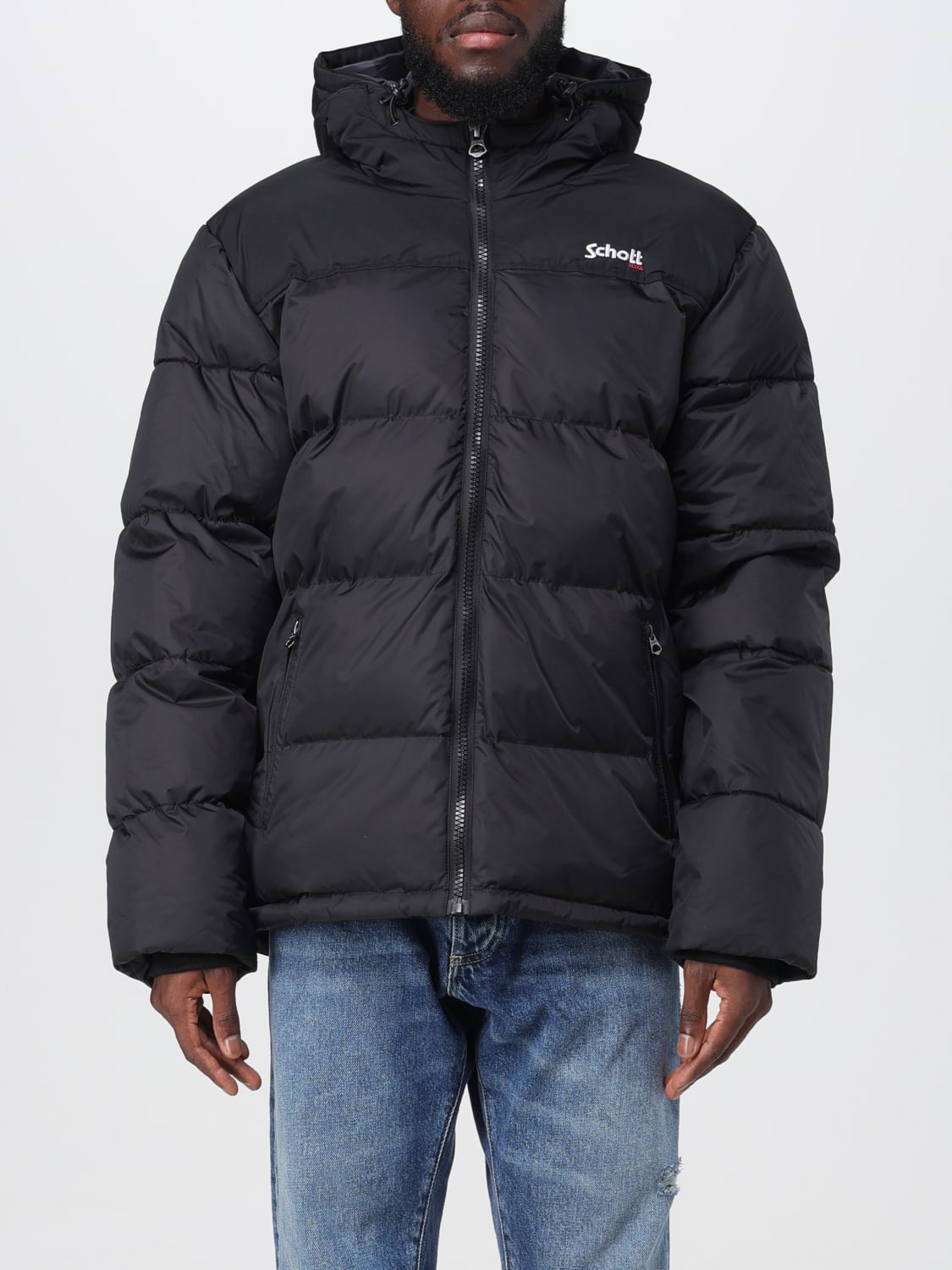 SCHOTT N.Y.C.: jacket for man - Black | Schott N.y.c. jacket UTAH2 ...