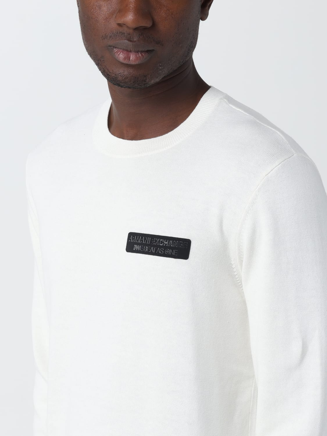 ARMANI EXCHANGE sweater for man White Armani Exchange sweater