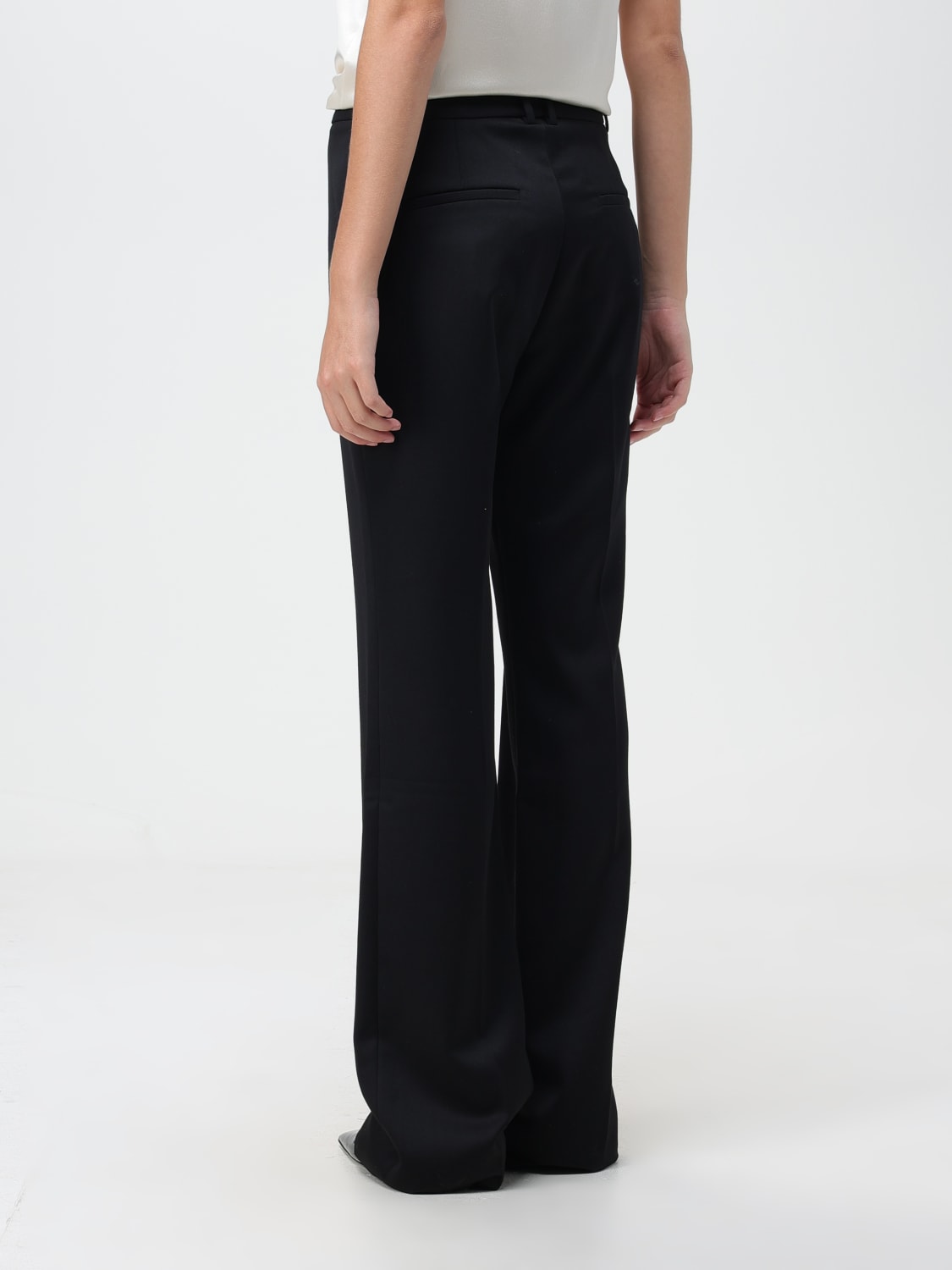 SAINT LAURENT: wool pants - Black  Saint Laurent pants 752132Y2F35 online  at