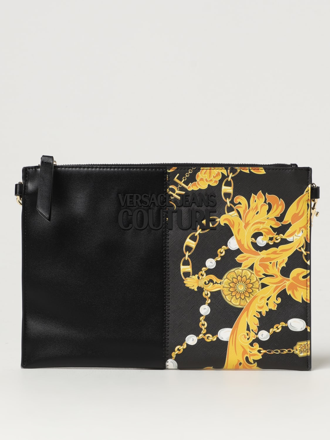 VERSACE JEANS COUTURE クラッチバッグ ブラック高さ20cm
