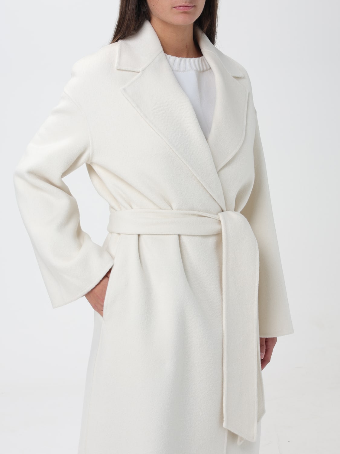 LIVIANA CONTI: coat for woman - White | Liviana Conti coat F3WW52