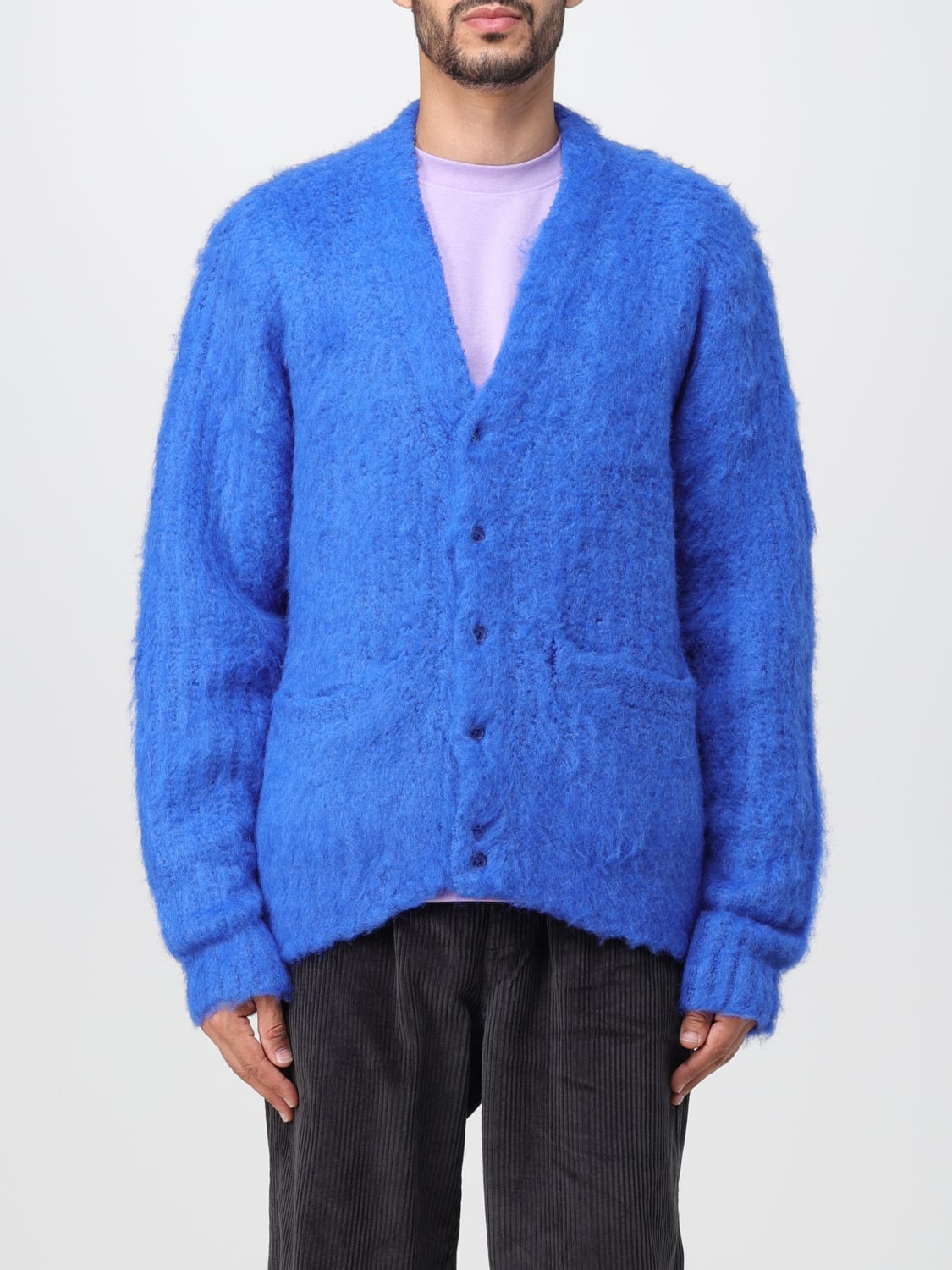 OBEY: cardigan for man - Blue | Obey cardigan 151010025 online at ...