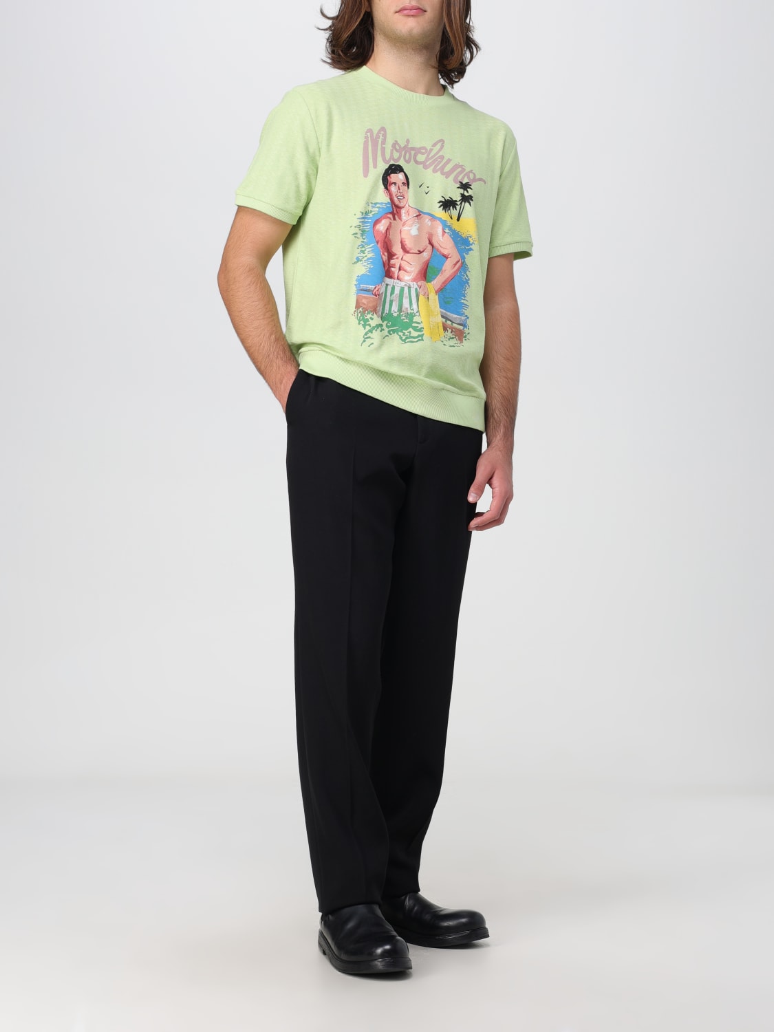 MOSCHINO COUTURE: Camiseta para hombre, Verde  Camiseta Moschino Couture  07162045 en línea en