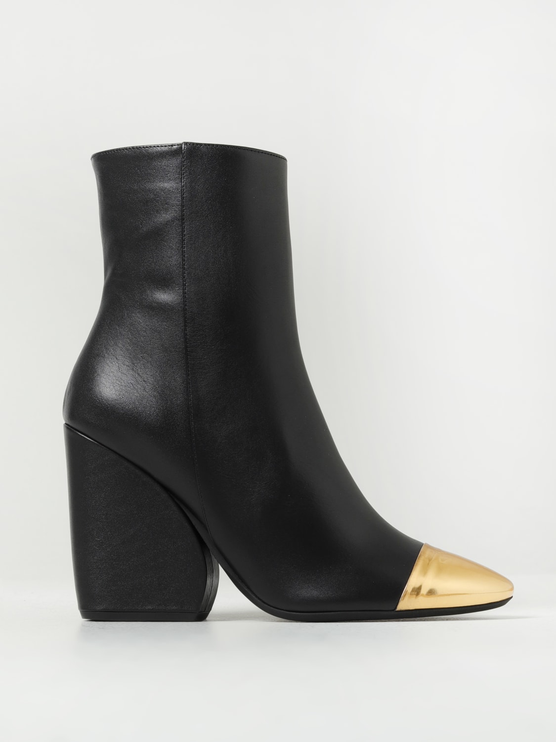 Gold flat clearance ankle boots