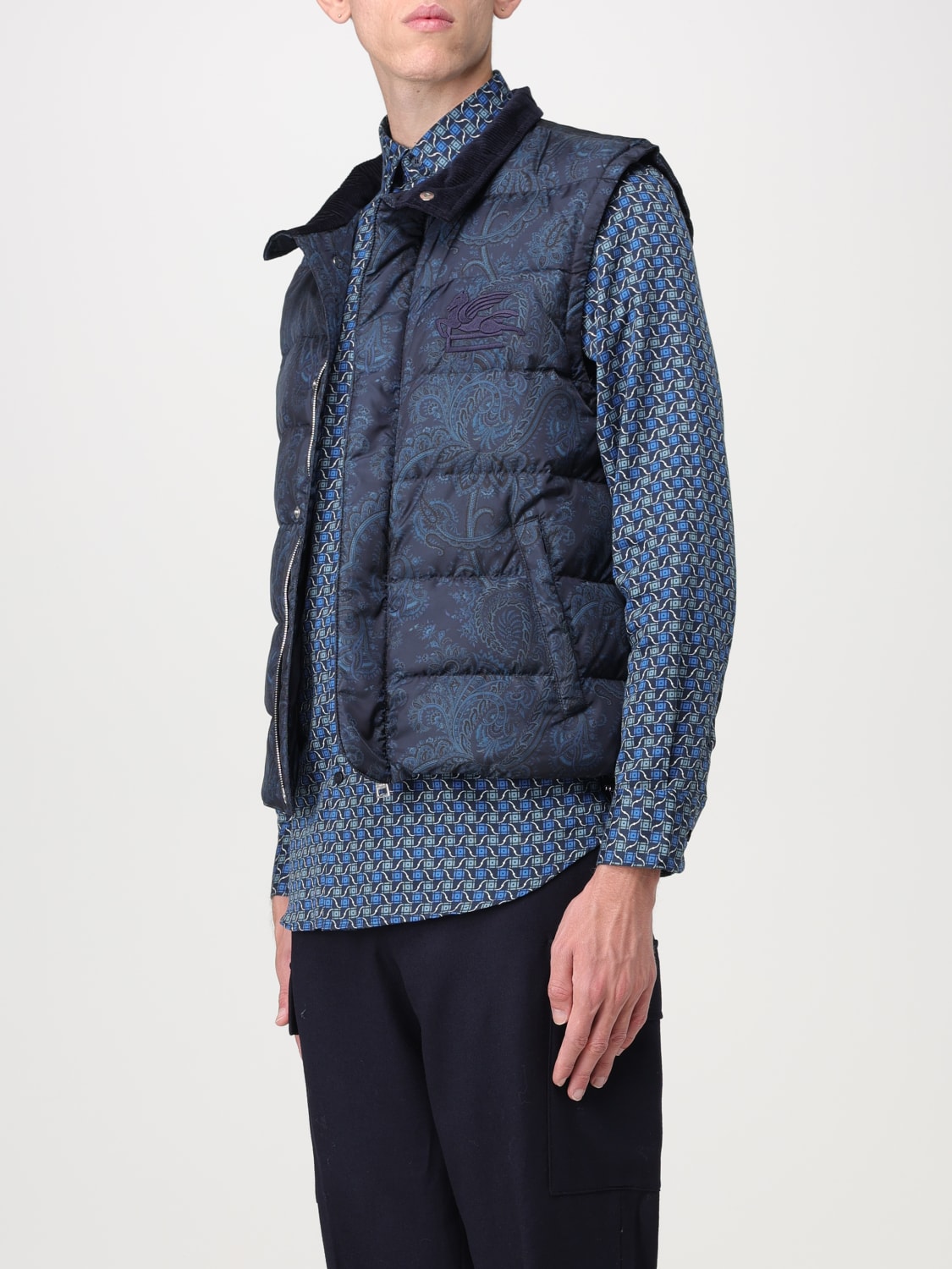 ETRO: jacket for man - Navy | Etro jacket 1S3845486 online at GIGLIO.COM