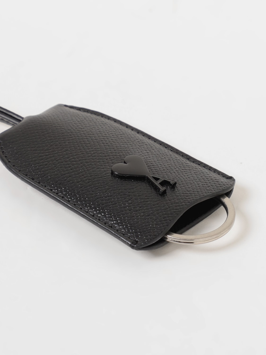 AMI PARIS: keyring for man - Black | Ami Paris keyring