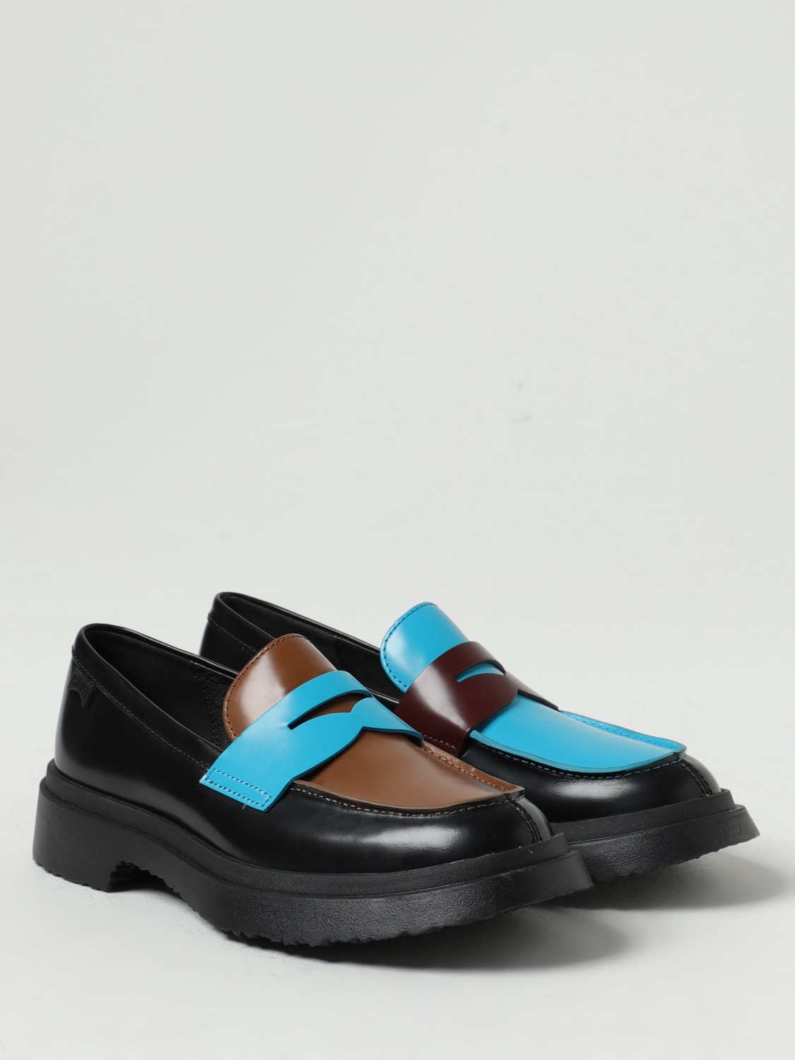 CAMPER: Twins leather moccasins - Black | Camper loafers K201116-018 ...