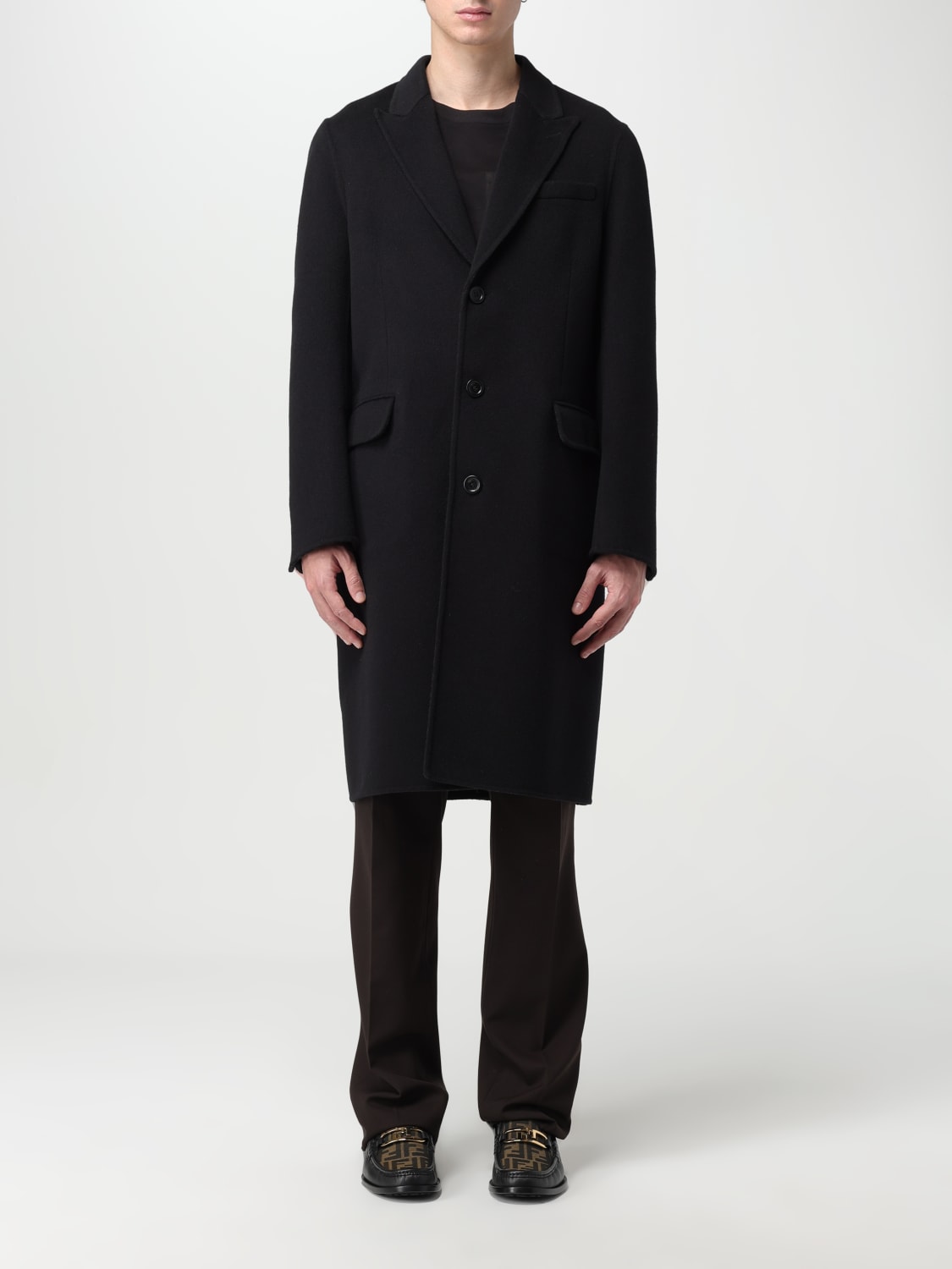 FENDI: coat for man - Black | Fendi coat FF0770APOL online at GIGLIO.COM