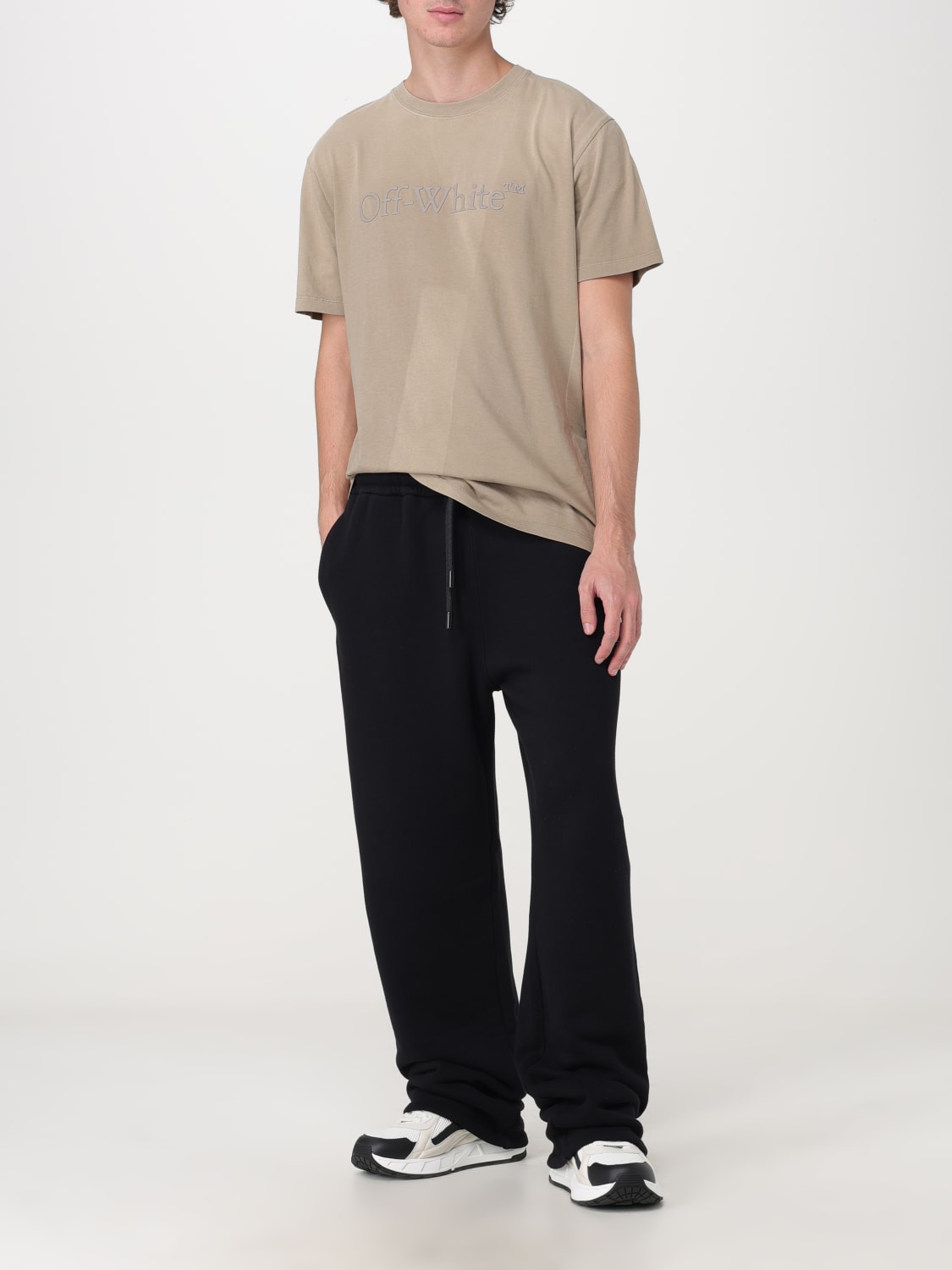 OFF-WHITE: pants for man - Black | Off-White pants OMCH054F23FLE001 ...