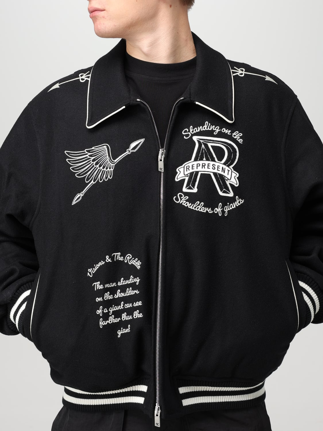 REPRESENT: jacket for man - Black | Represent jacket MJ1008 online at ...