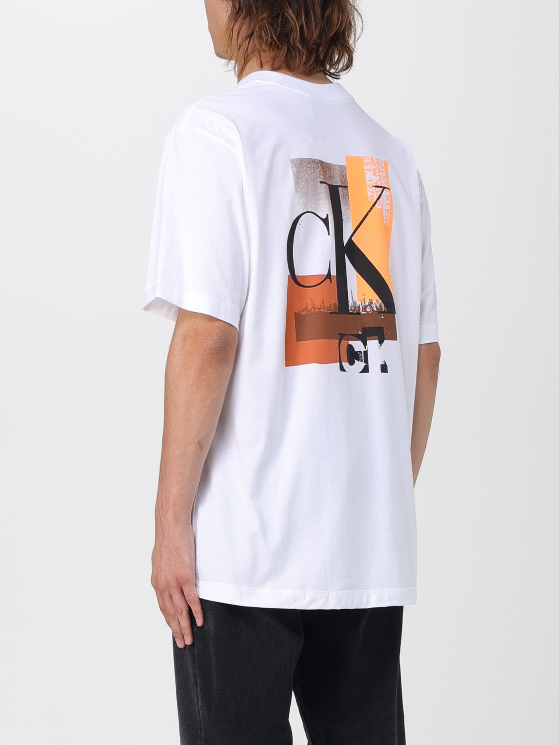 CALVIN KLEIN JEANS: White | t-shirt t-shirt - at for J30J324021 online Calvin man Jeans Klein