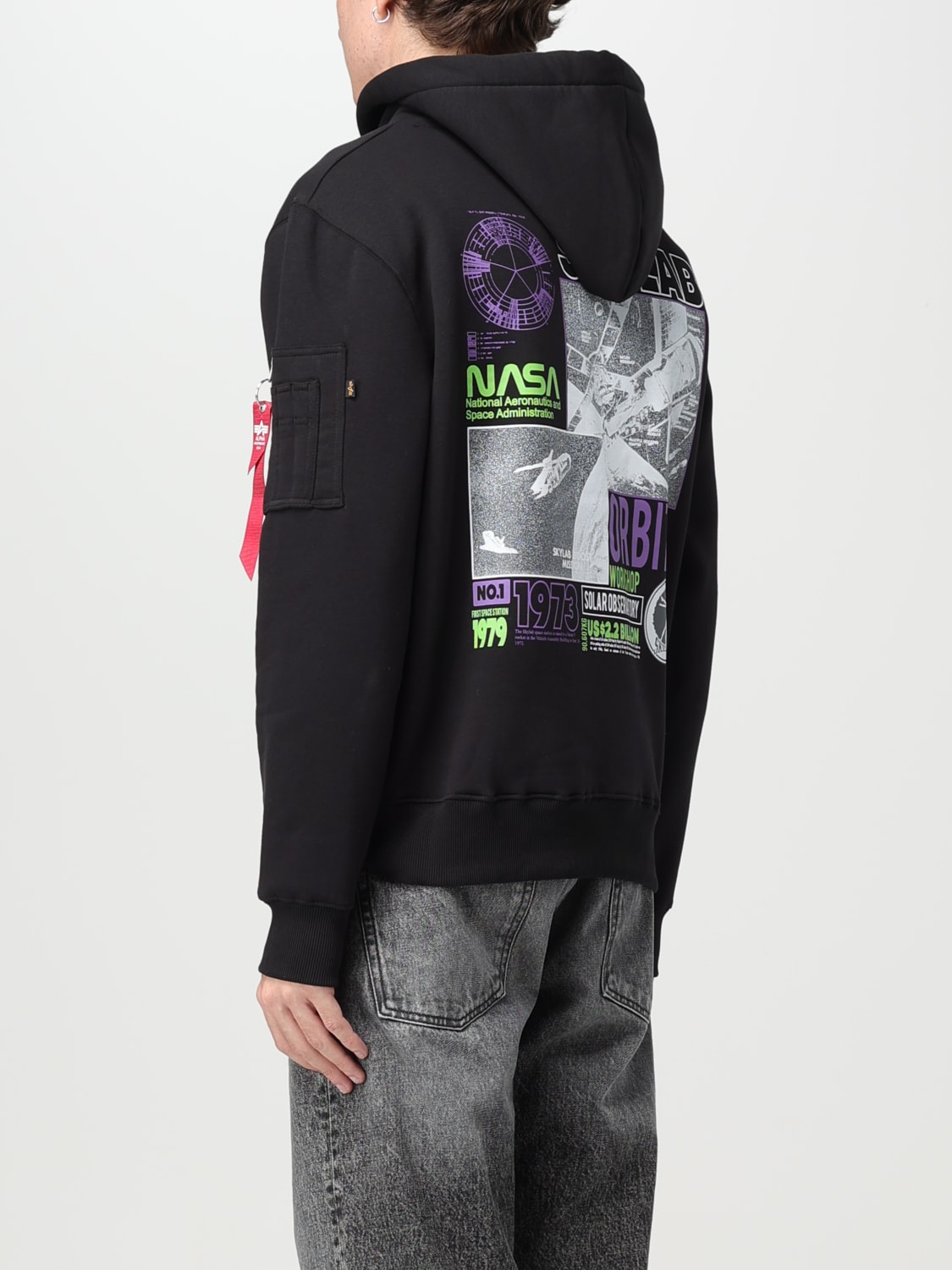ALPHA INDUSTRIES: sweatshirt for men - Black 1 | Alpha Industries sweatshirt  138336A online at