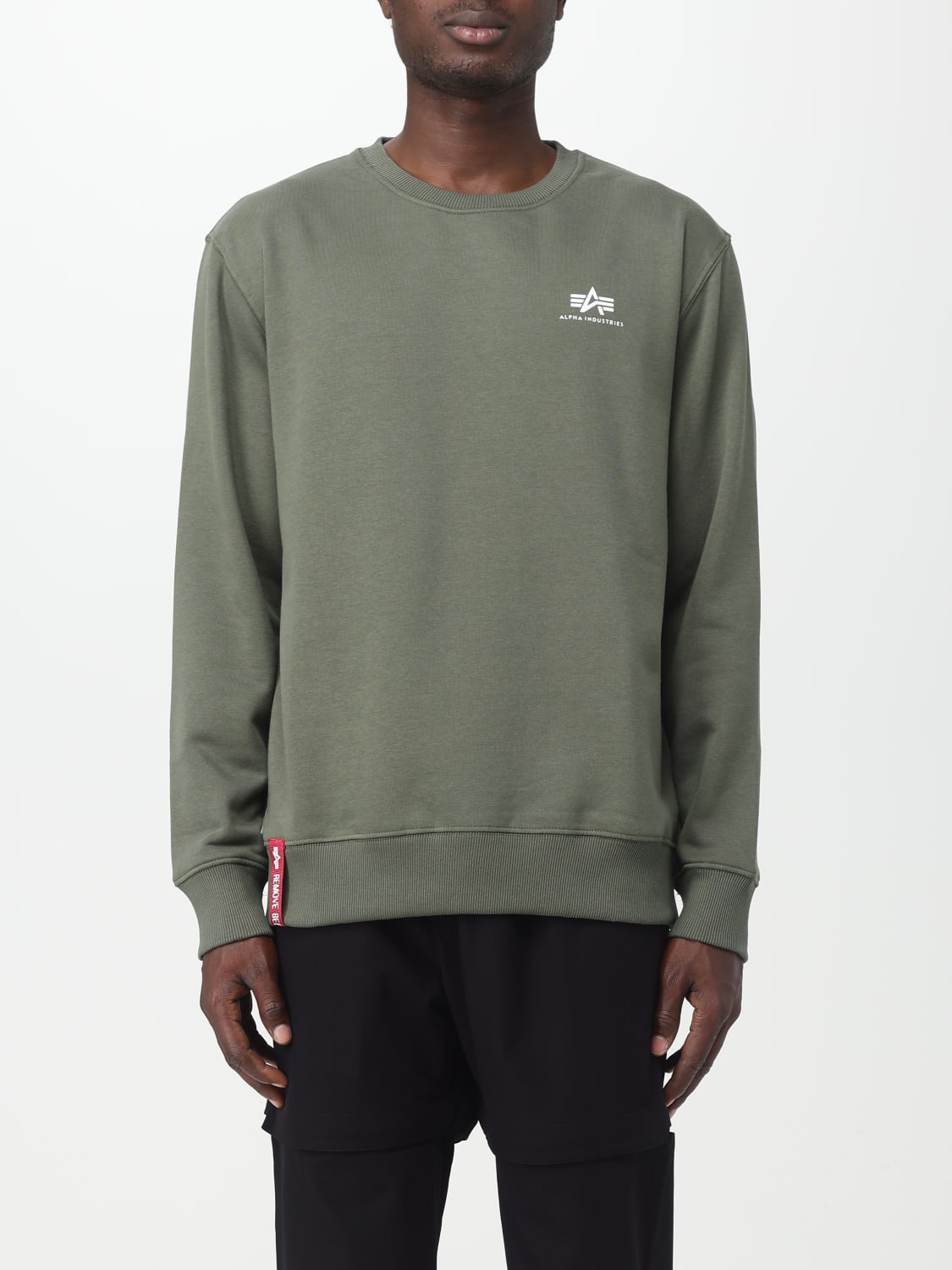Olive Alpha for online at INDUSTRIES: 188307 man | sweatshirt Industries sweatshirt ALPHA -