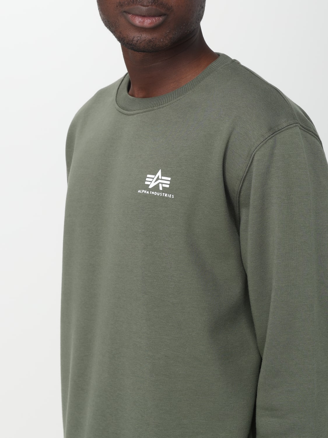 ALPHA INDUSTRIES: sweatshirt for man - Olive | Alpha Industries sweatshirt  188307 online at