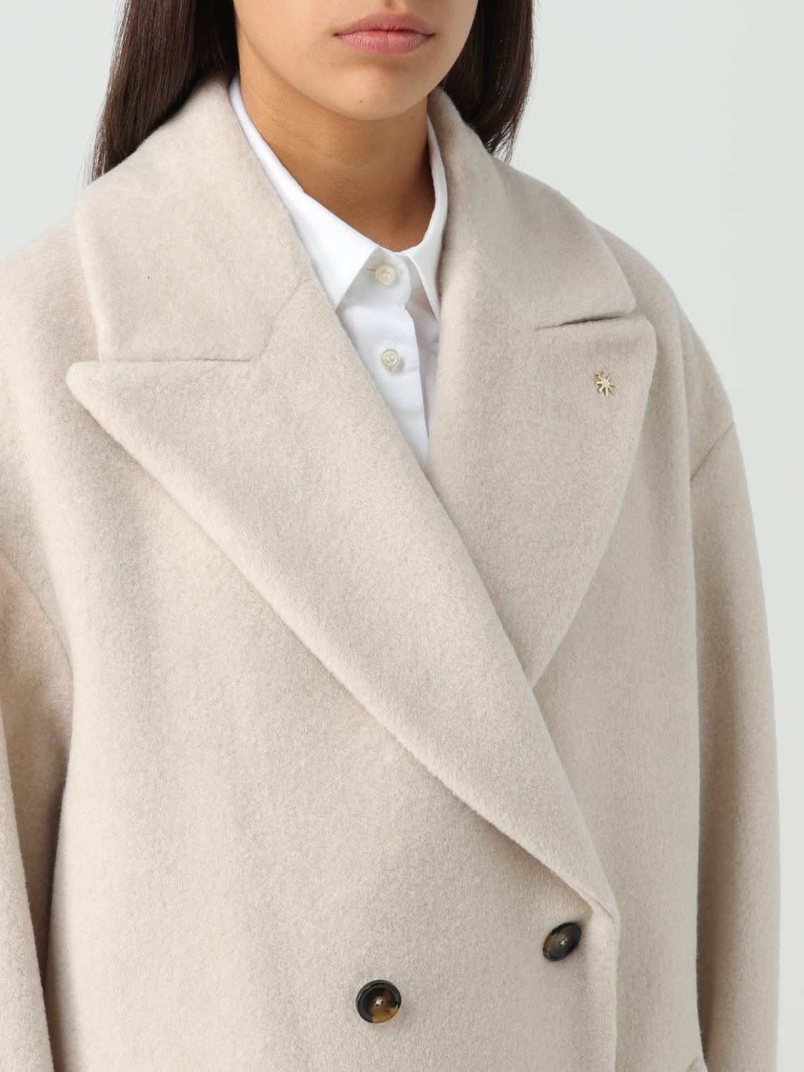 MANUEL RITZ: coat for woman - Beige | Manuel Ritz coat