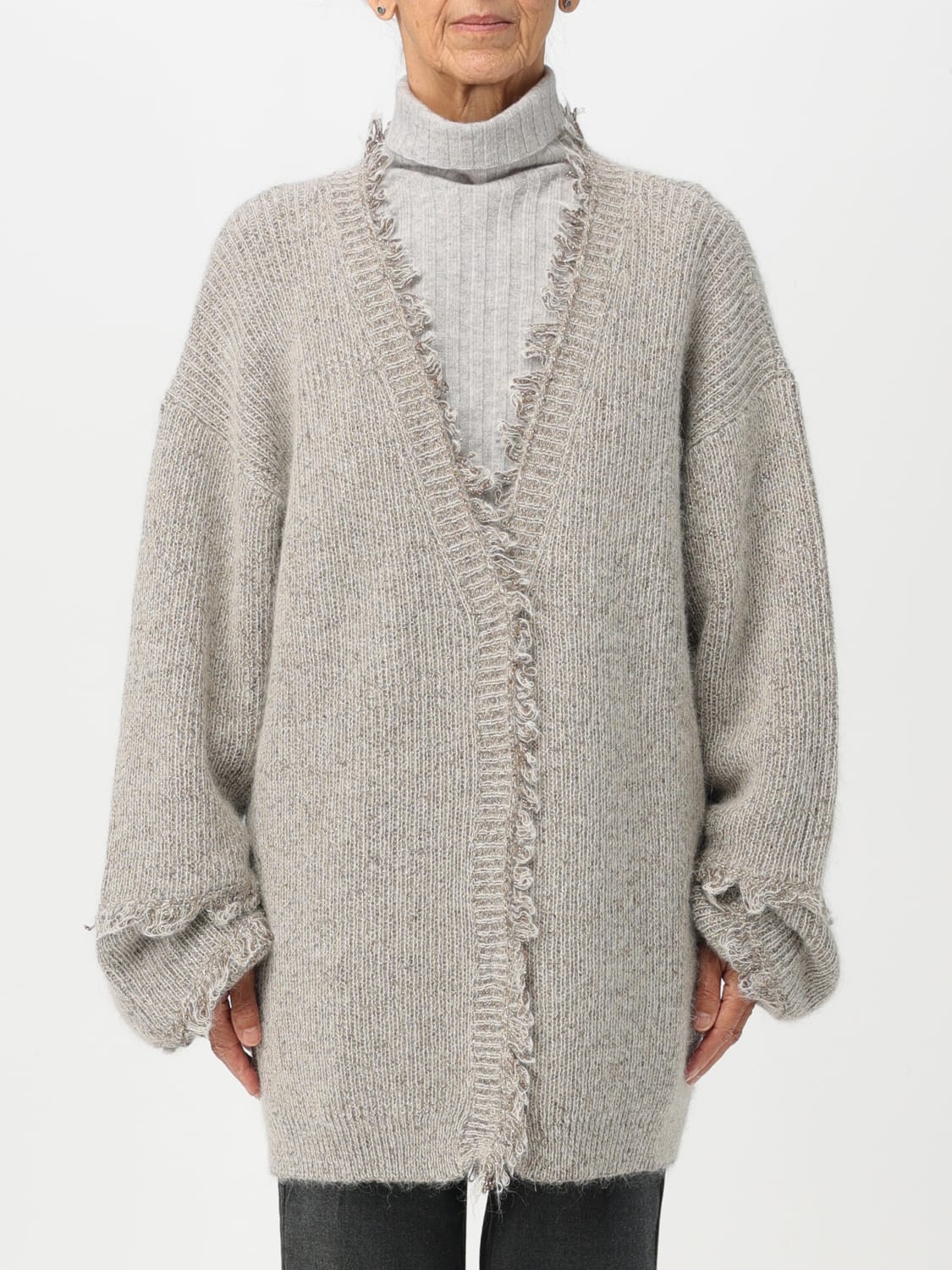 TWINSET CARDIGAN: Cardigan in misto mohair e alpaca, Cardigan Twinset donna  - 232TT3231 Bianco