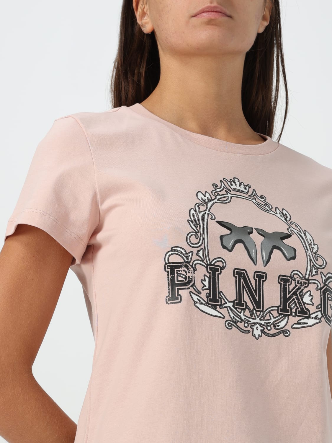 PINKO: Camiseta para mujer, Rosa  Camiseta Pinko 100355A13O en