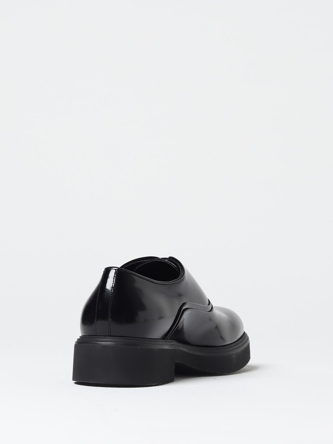 FERRAGAMO Fiorino derby in brushed leather Black Ferragamo