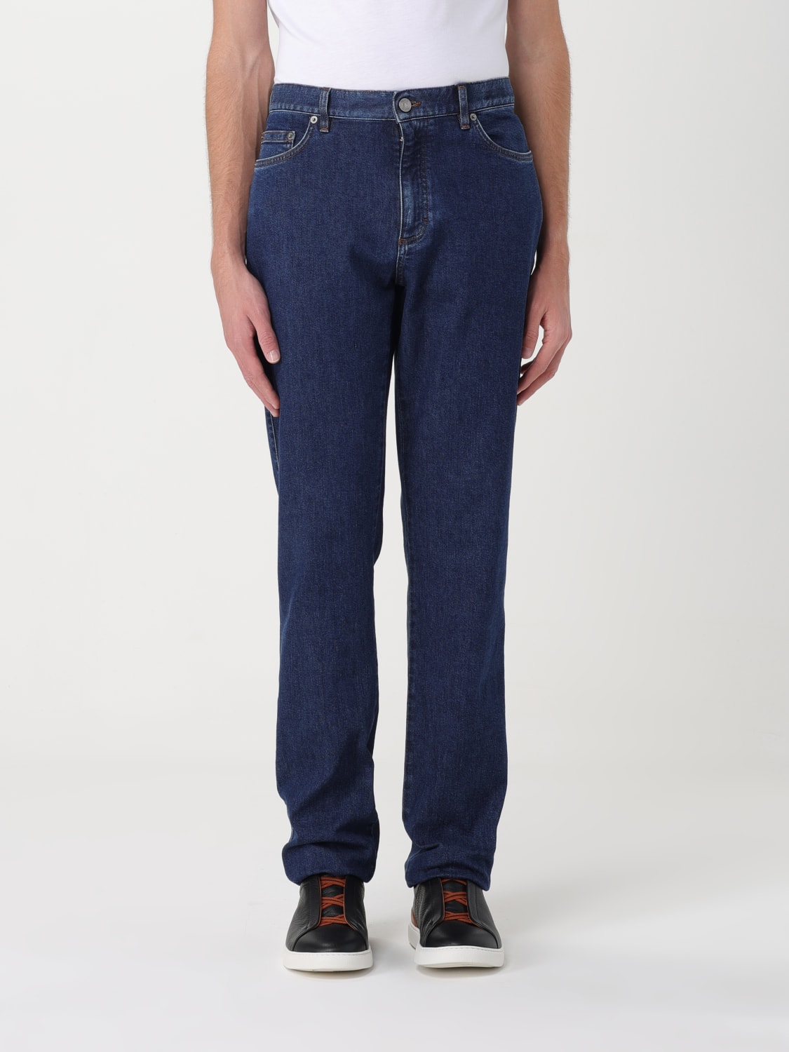 ZEGNA: Roccia jeans in cotton denim - Blue | Zegna jeans E8I70GAN