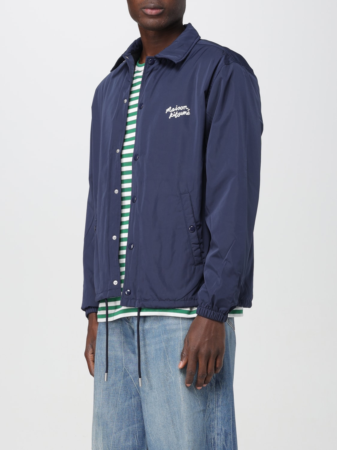 MAISON KITSUNÉ: jacket for man - Blue | Maison Kitsuné jacket ...