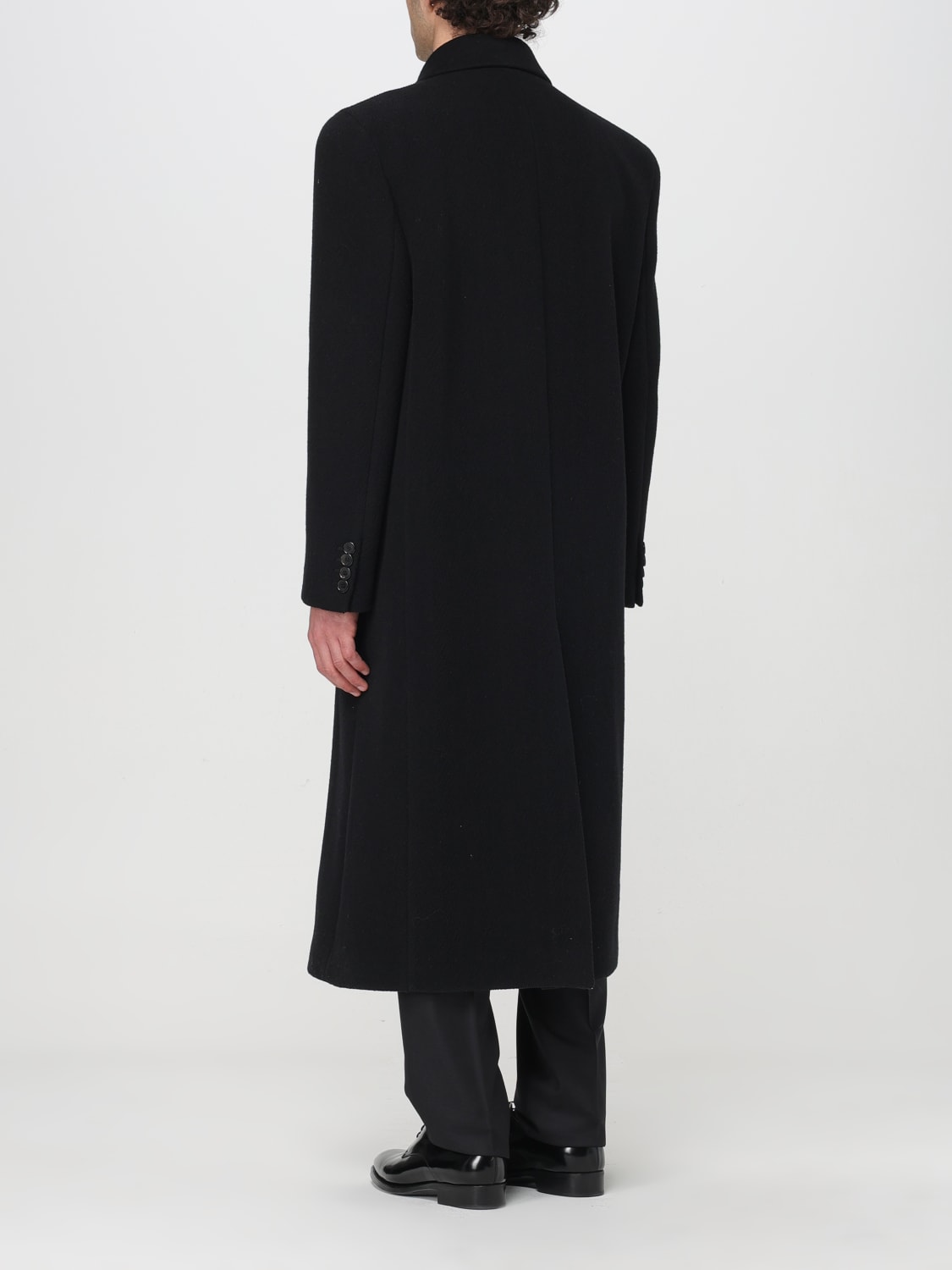 SAINT LAURENT: coat for men - Black | Saint Laurent coat 755613Y632N ...