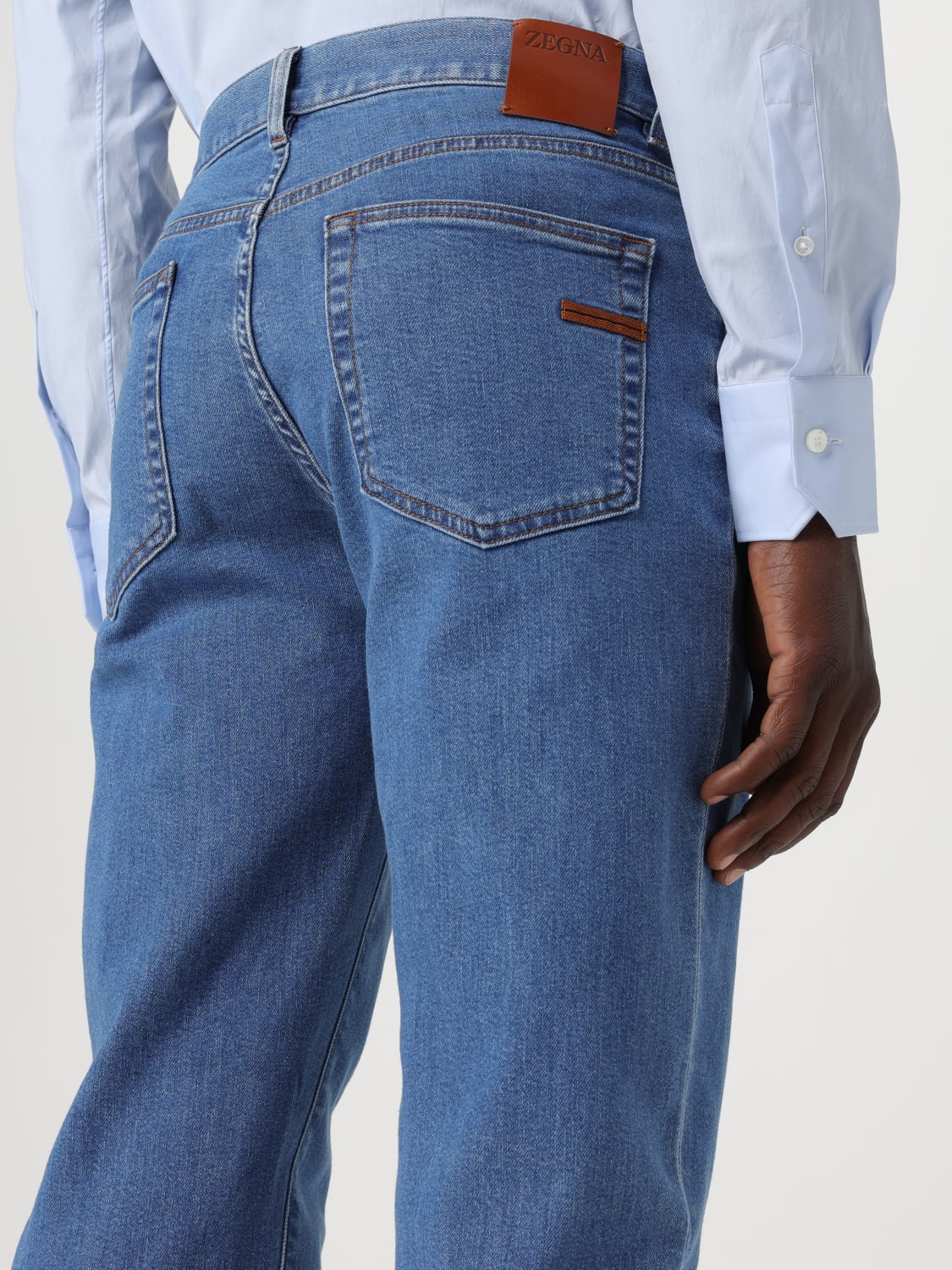 ZEGNA: jeans in cotton - Denim | Zegna jeans UCI70A6CITY online at ...