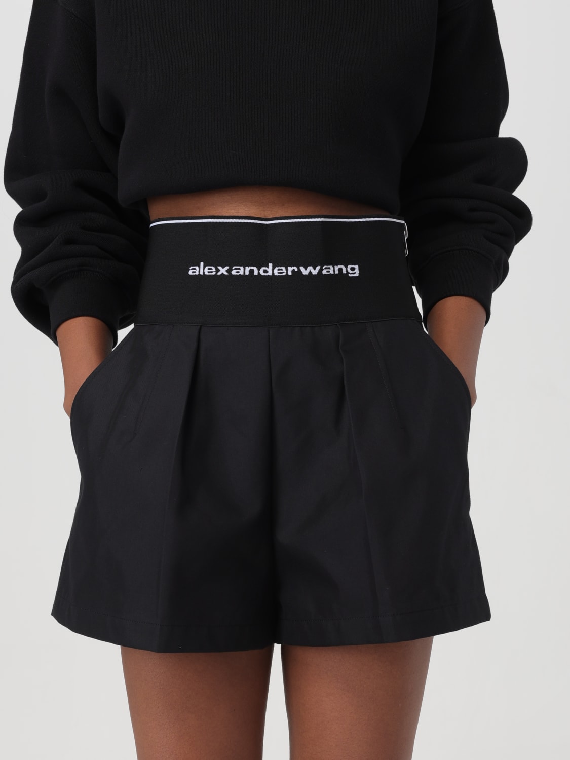 ALEXANDER WANG：ショートパンツ レディース - ブラック | GIGLIO.COM