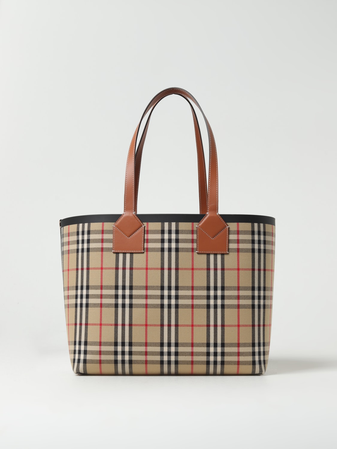 Burberry Briar Bag in Canvas Check and Leather