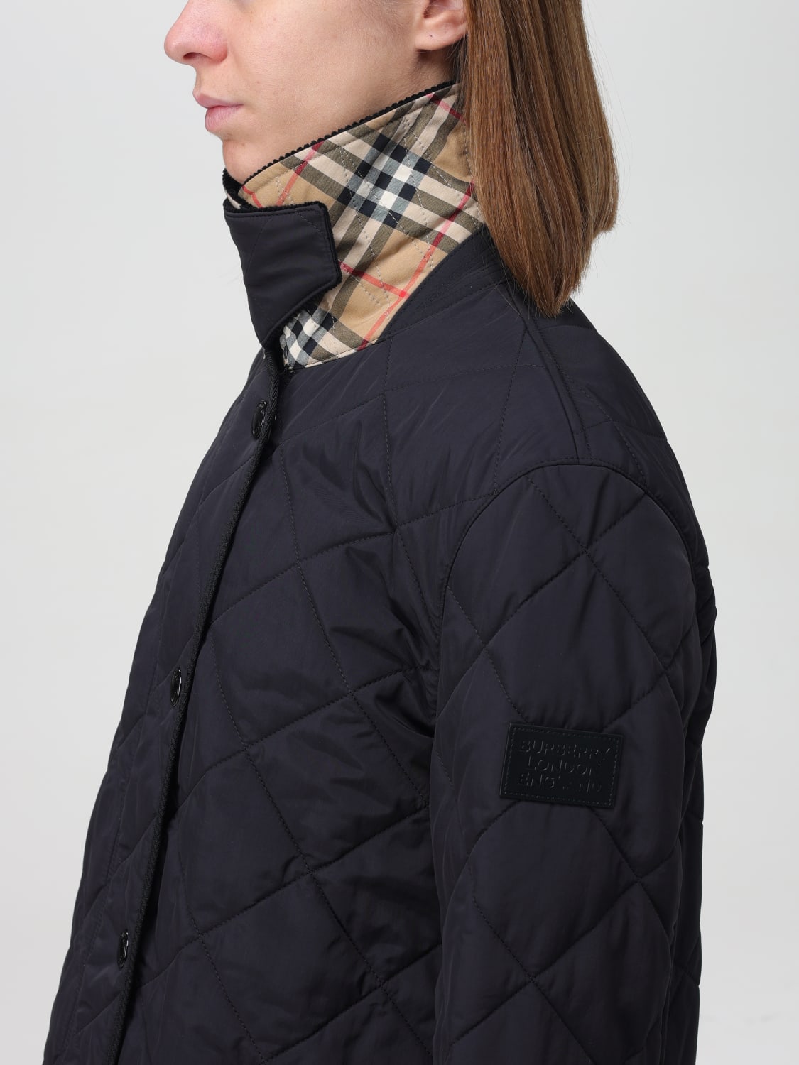 BURBERRY: jacket for woman - Black | Burberry jacket 8021751 online at ...