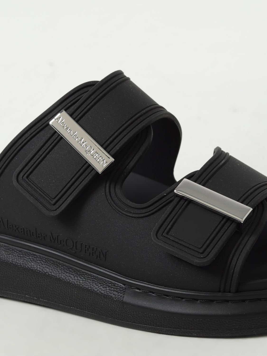 Rubber flat online sandals