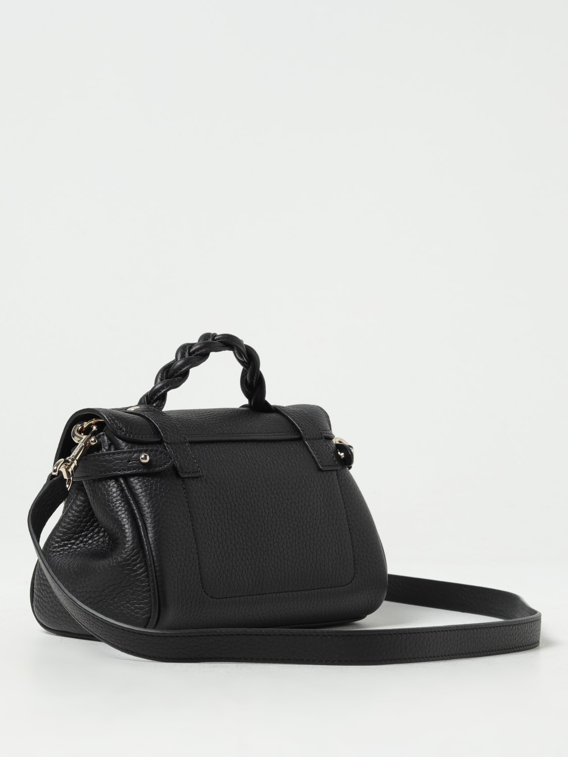 MULBERRY: Alexa bag in grained leather - Black | Mulberry handbag ...