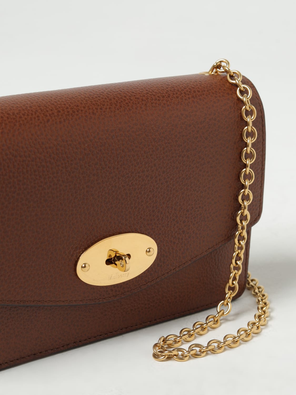 MULBERRY Wallet bag in grained leather Brown Mulberry