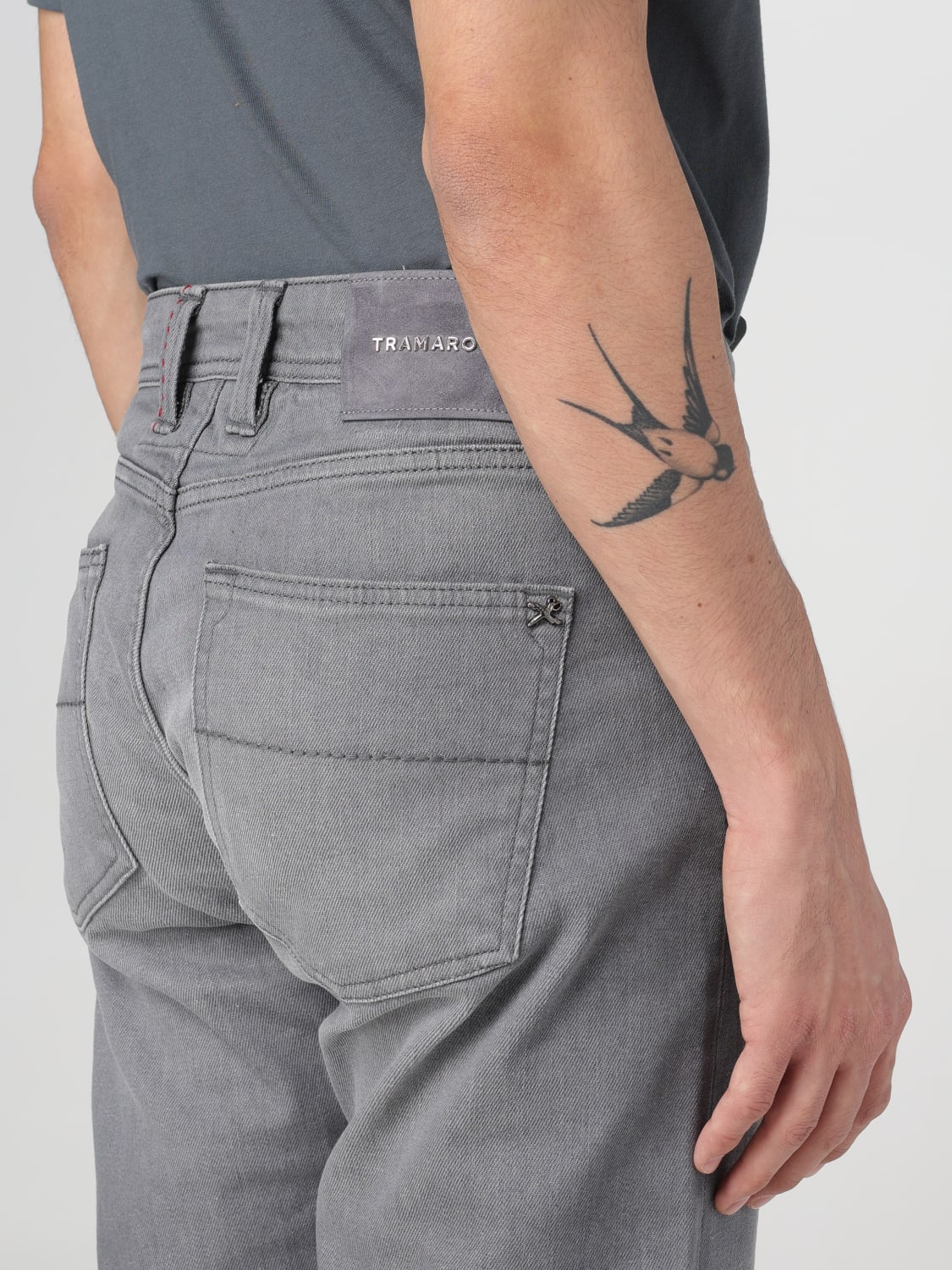 TRAMAROSSA: jeans for man - Grey | Tramarossa jeans MICHZIP D090 18MOONS  online at | Stretchjeans