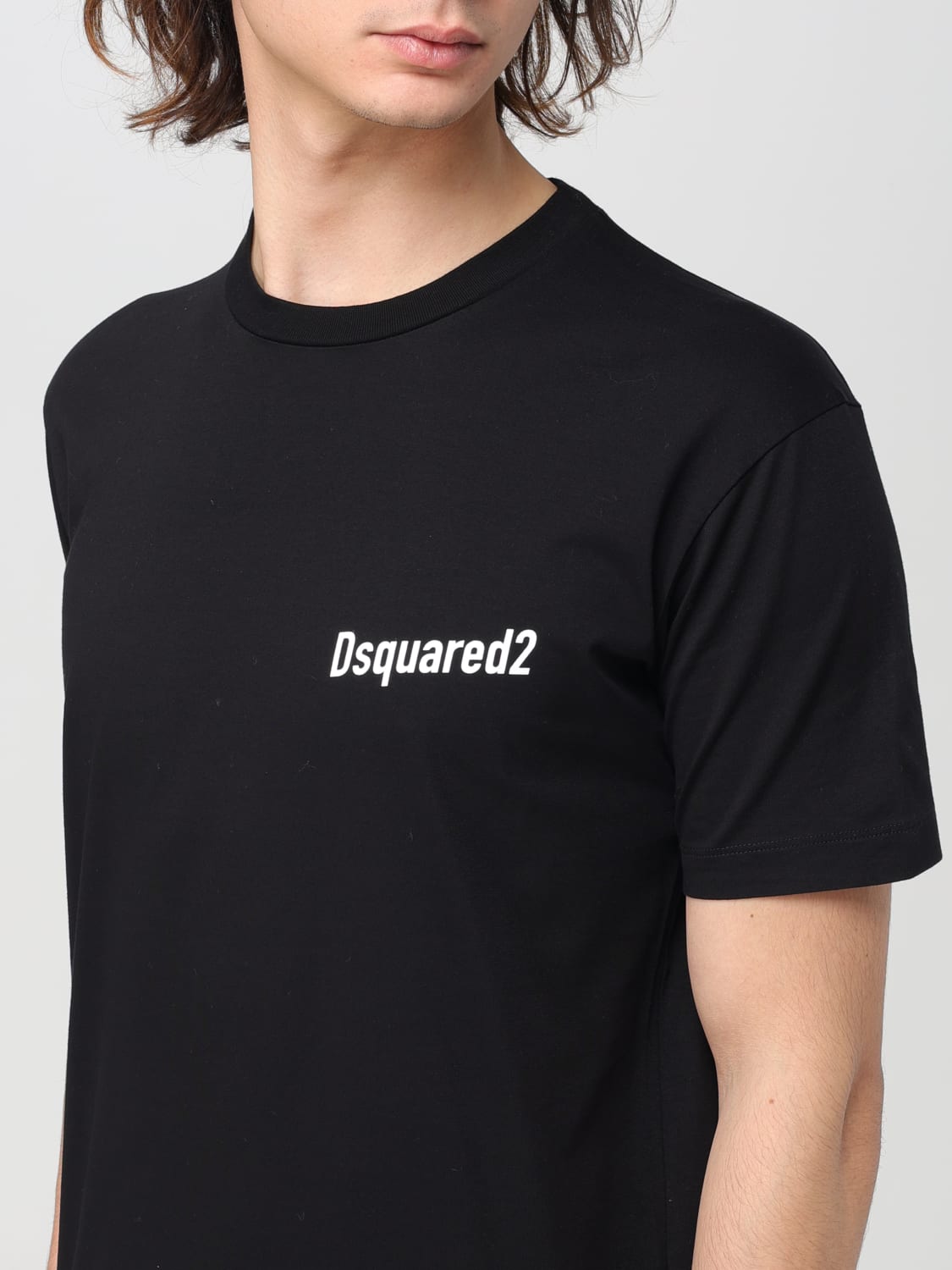 DSQUARED2：Tシャツ メンズ - ブラック | GIGLIO.COMオンラインの