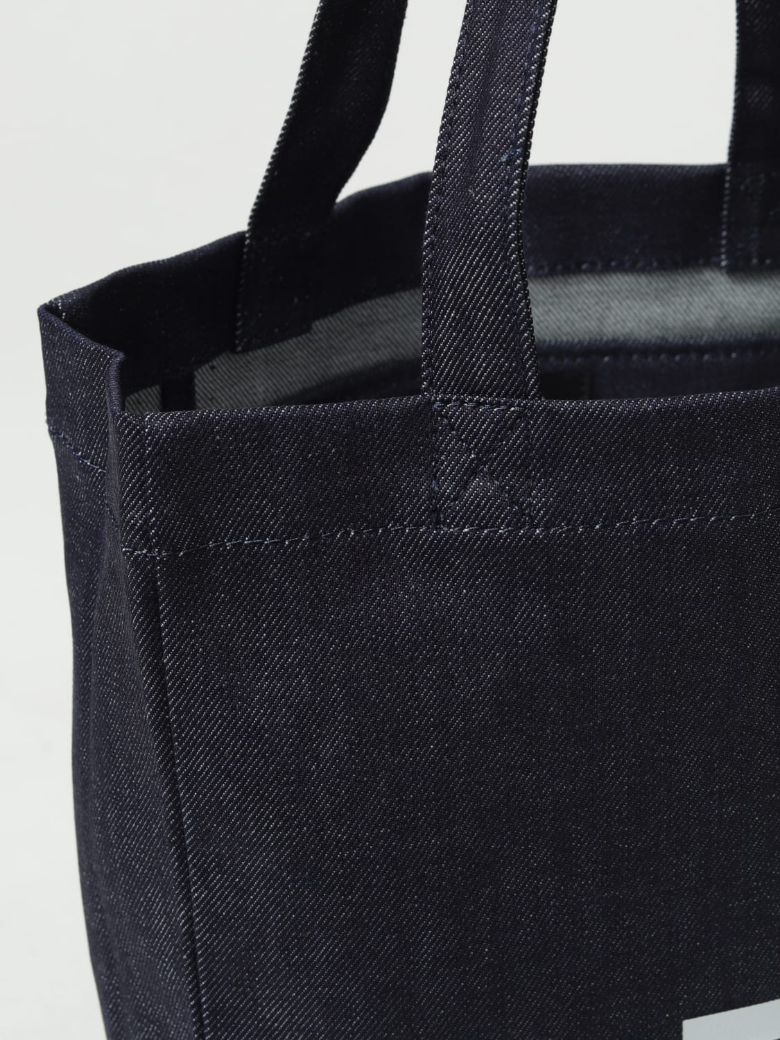 A.P.C.: Laure bag in denim with logo - Blue | A.p.c. bags