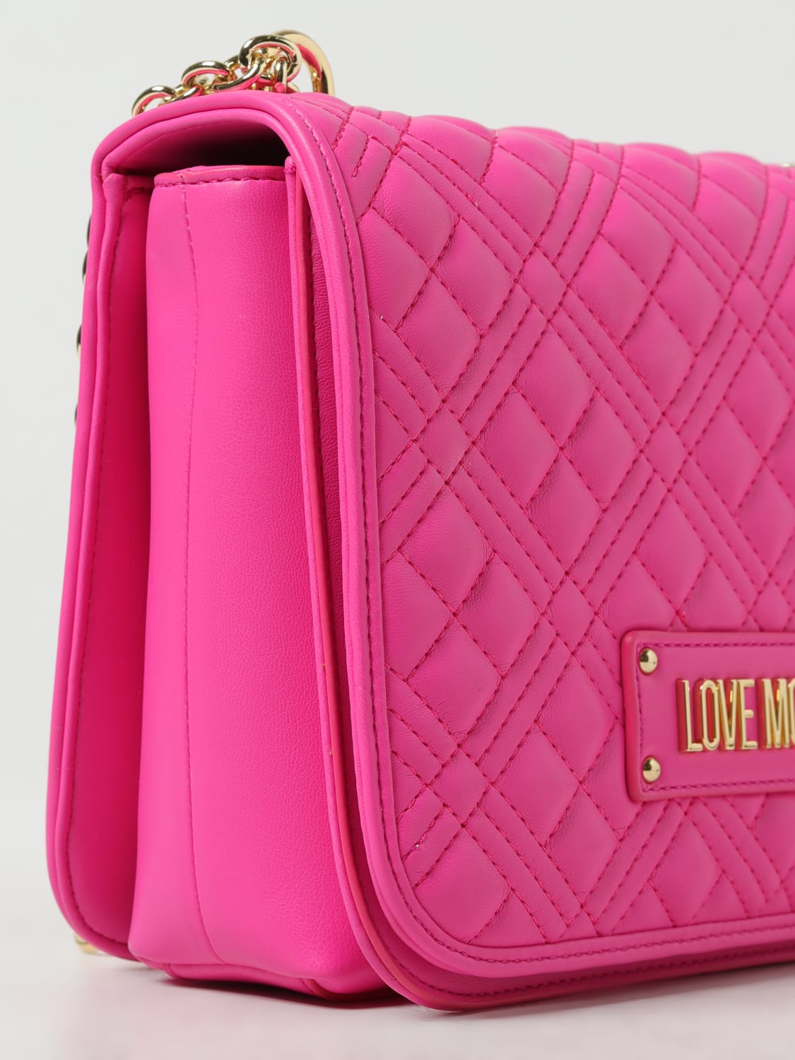 LOVE MOSCHINO BORSA A SPALLA: Borsa in pelle sintetica trapuntata, Borsa A  Spalla Love Moschino donna - JC4000PP1ILA0 Fuxia