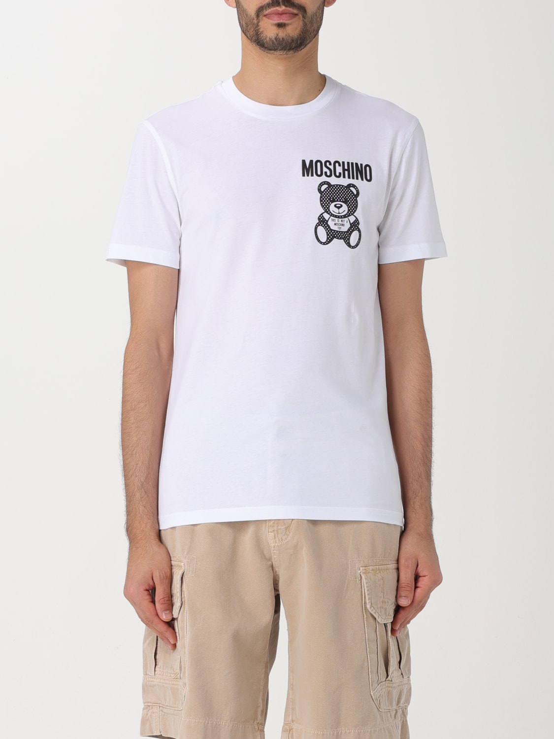  MOSCHINO Camiseta Hombre Teddy Bear Blanco, Blanco : Ropa,  Zapatos y Joyería