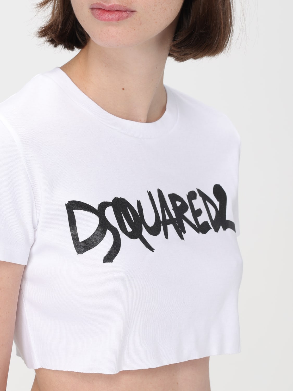 DSQUARED2: t-shirt for woman - White  Dsquared2 t-shirt S75GD0383S23010  online at