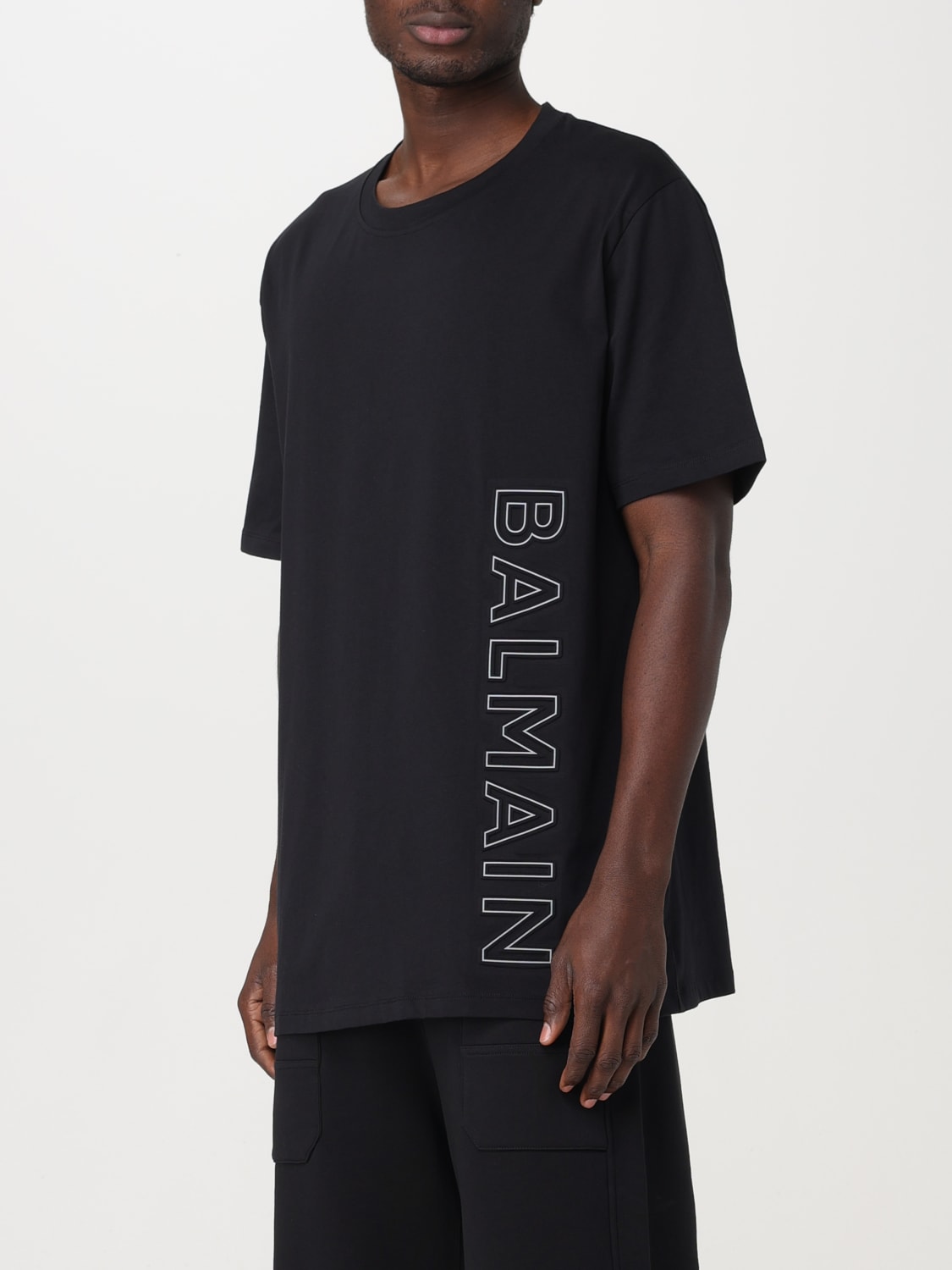 BALMAIN: t-shirt for man - Black | Balmain t-shirt CH1EG010BC22