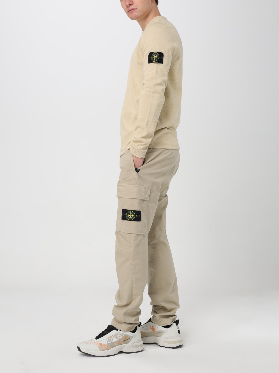 Beige stone island clearance jumper