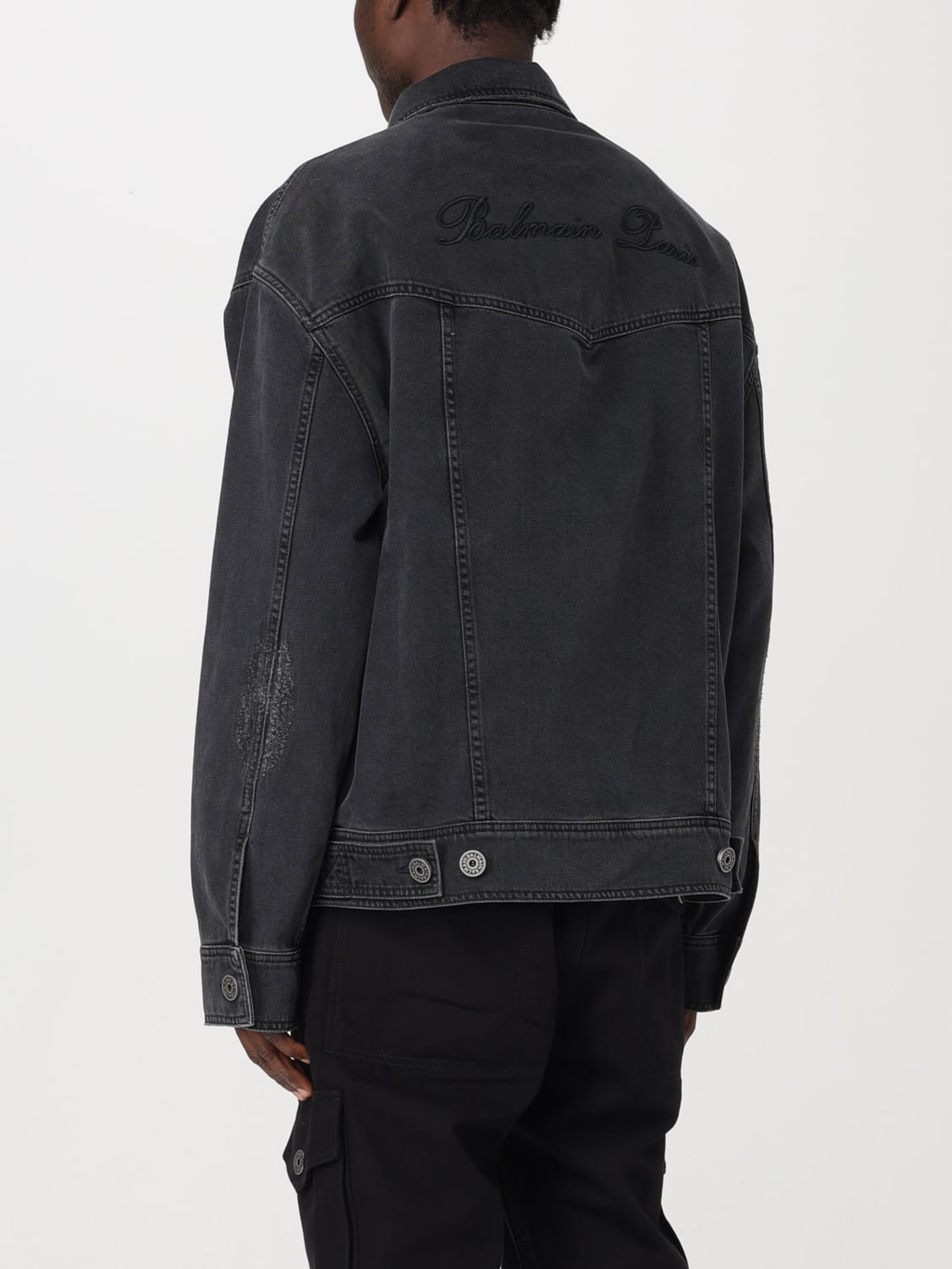 Balmain denim jacket on sale mens