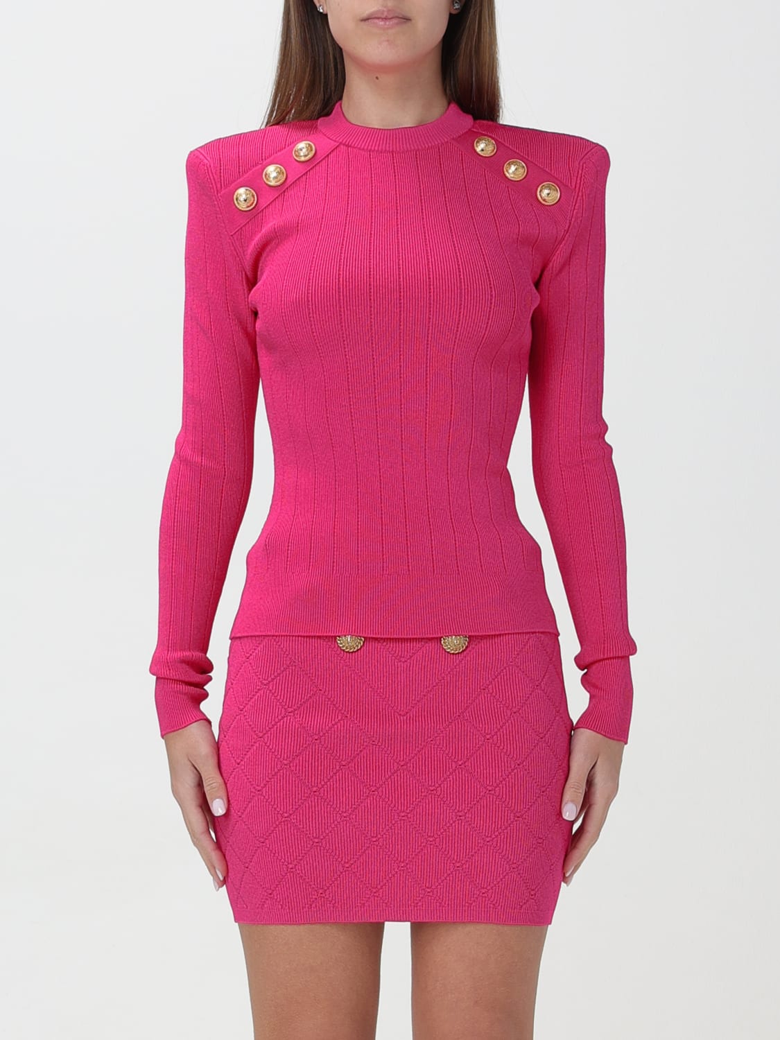 BALMAIN sweater for woman Fuchsia Balmain sweater