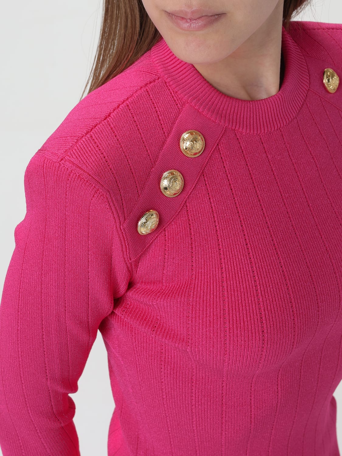 BALMAIN sweater for woman Fuchsia Balmain sweater